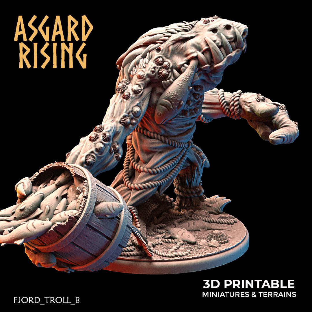 Fjord Trolls Warband 28mm 32mm, Miniatures for Wargames, D&D, Saga, RPG, Shieldwall Infantry Tabletop Figures