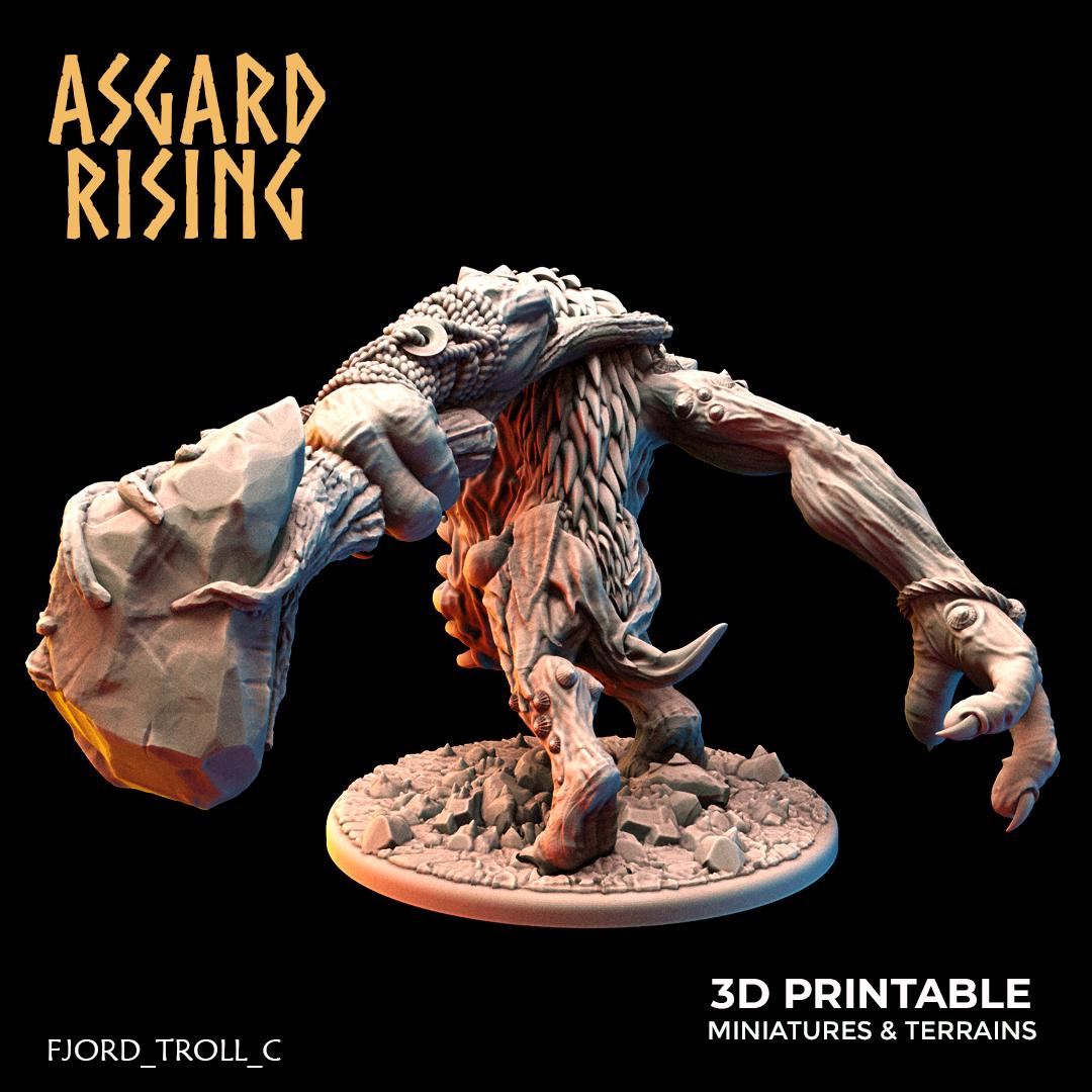 Fjord Trolls Warband 28mm 32mm, Miniatures for Wargames, D&D, Saga, RPG, Shieldwall Infantry Tabletop Figures