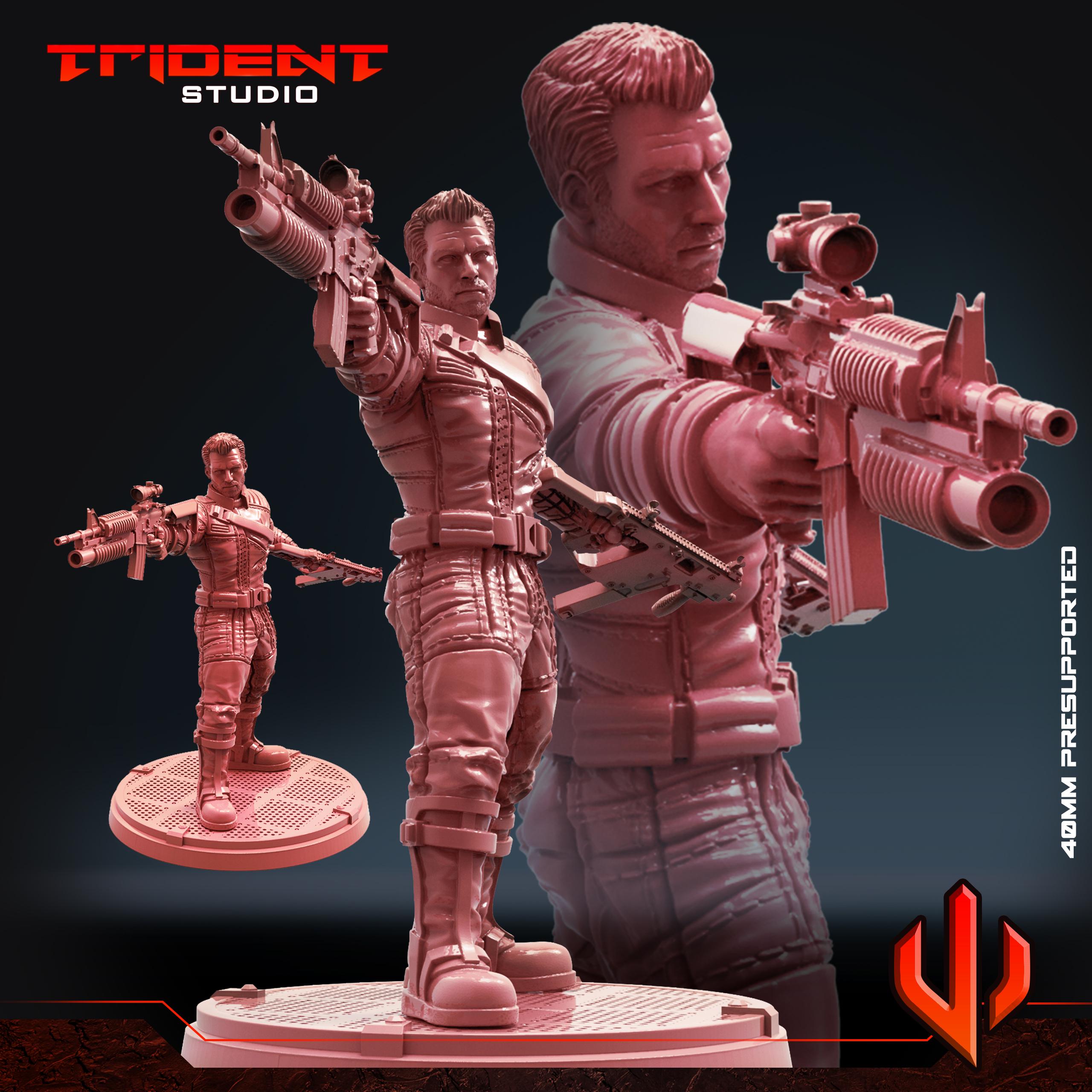 Winter Soldier B (Fan art sculpted by Trident Studio) (Crisis Protocol Proxy/Alternative)