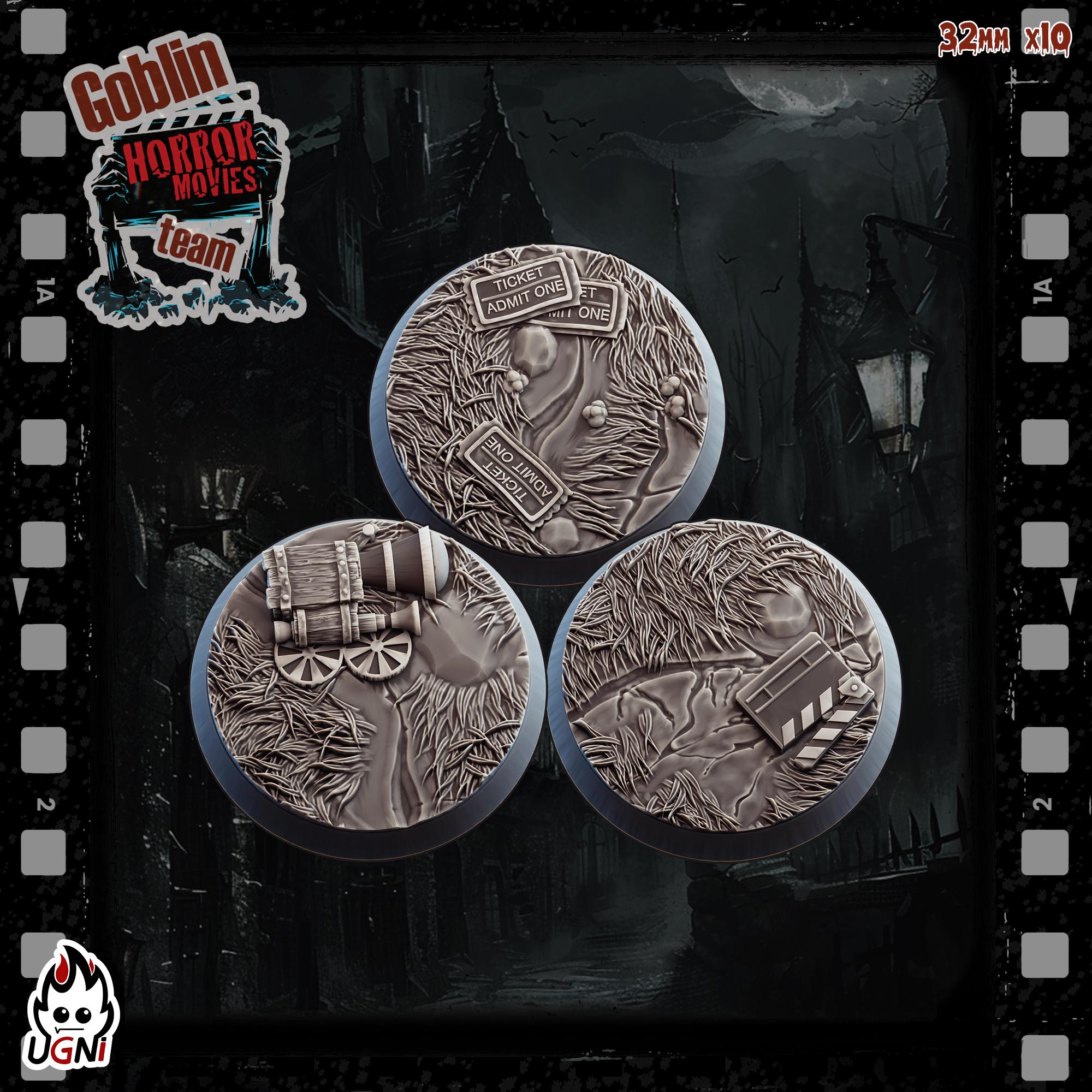 Horror Movie Style Bases - UGNI Goblin Team - Fantasy Football - UGNI Miniatures