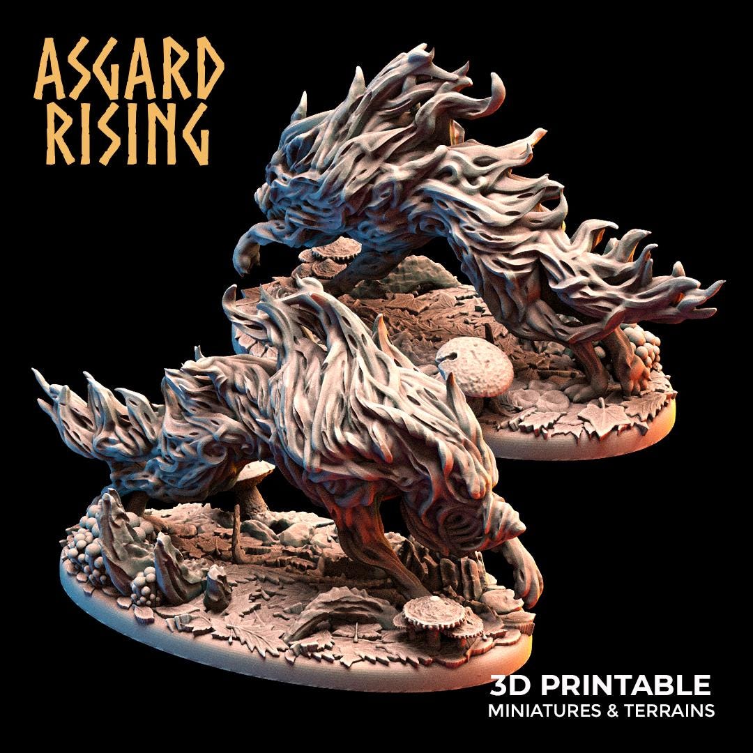 Wraith Wolves Warband 28mm 32mm, Miniatures for Wargames, D&D, Saga, RPG, Shieldwall Infantry Tabletop Figures