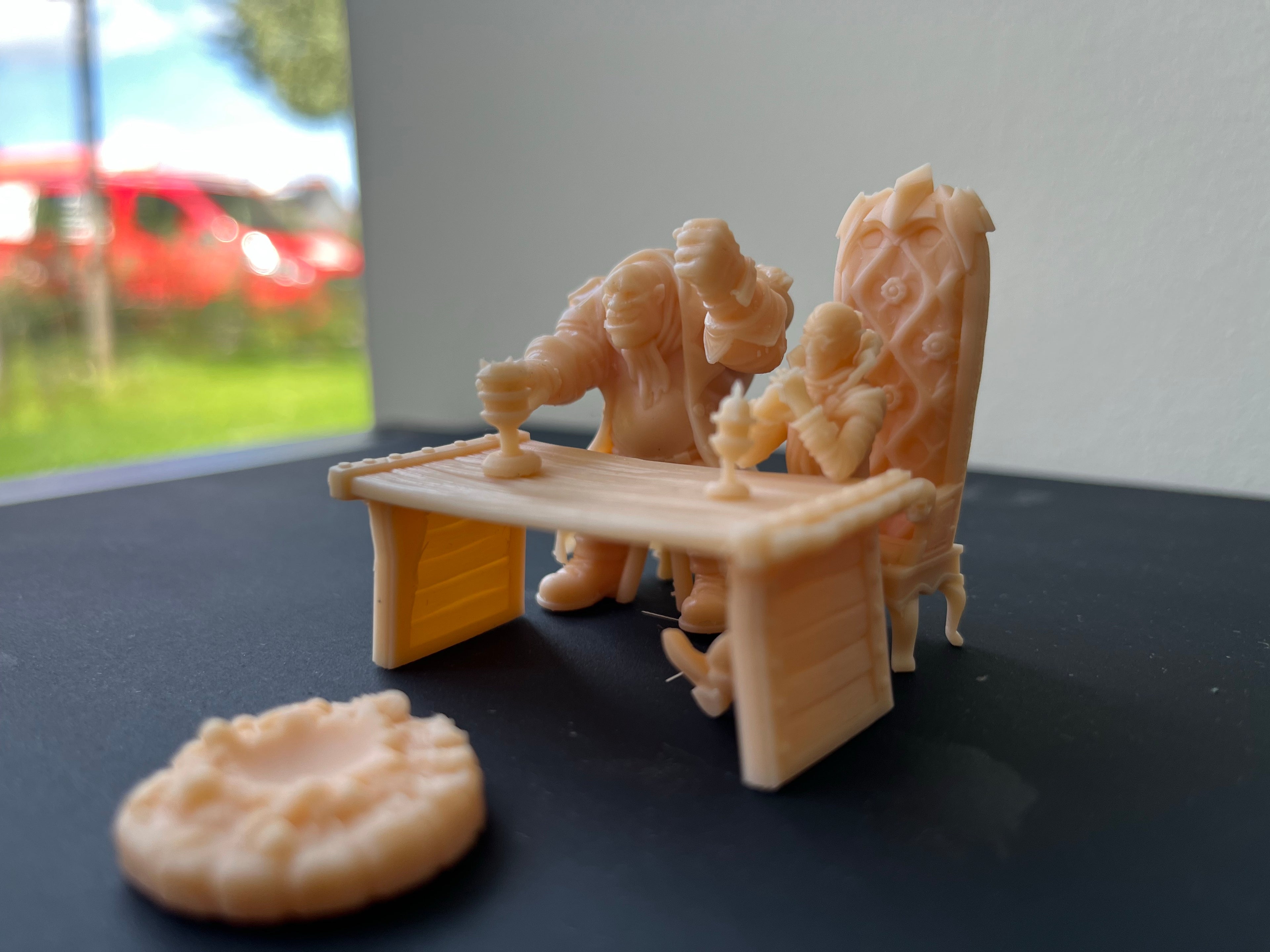 J and Robert at the table + Vision TV