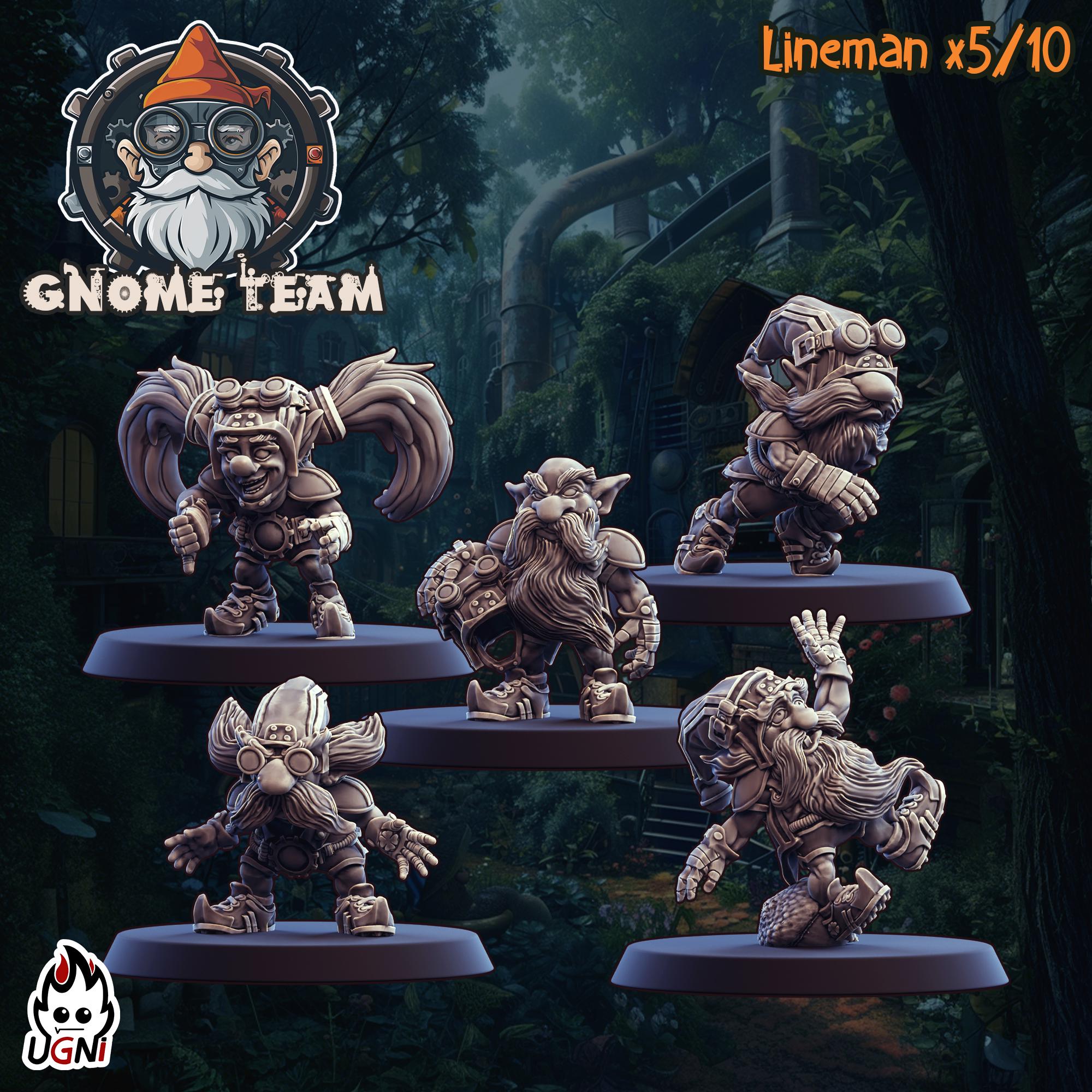 Gnome Team - Steampunk Style - Fantasy Football Team - UGNI Miniatures