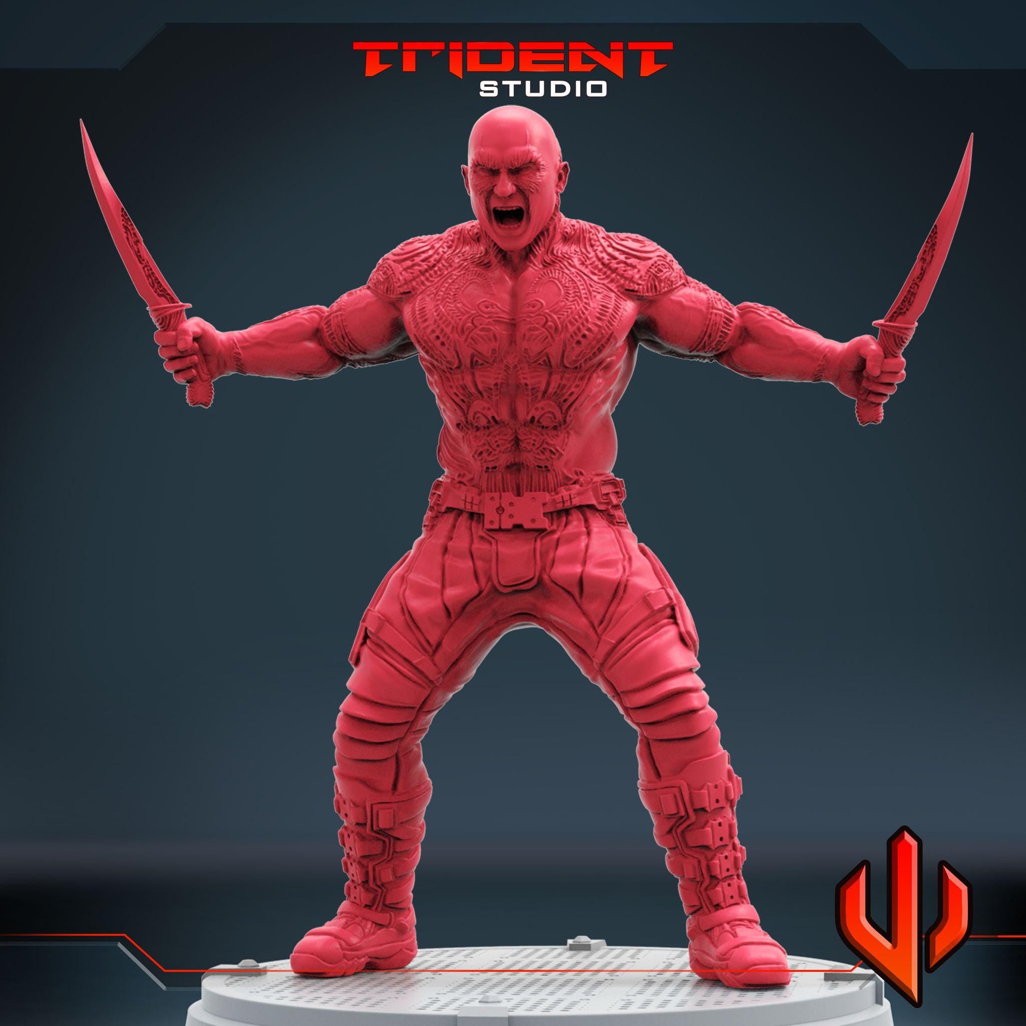 Drax the Destroyer B (Fan art sculpted by Trident Studio) (Crisis Protocol Proxy/Alternative)