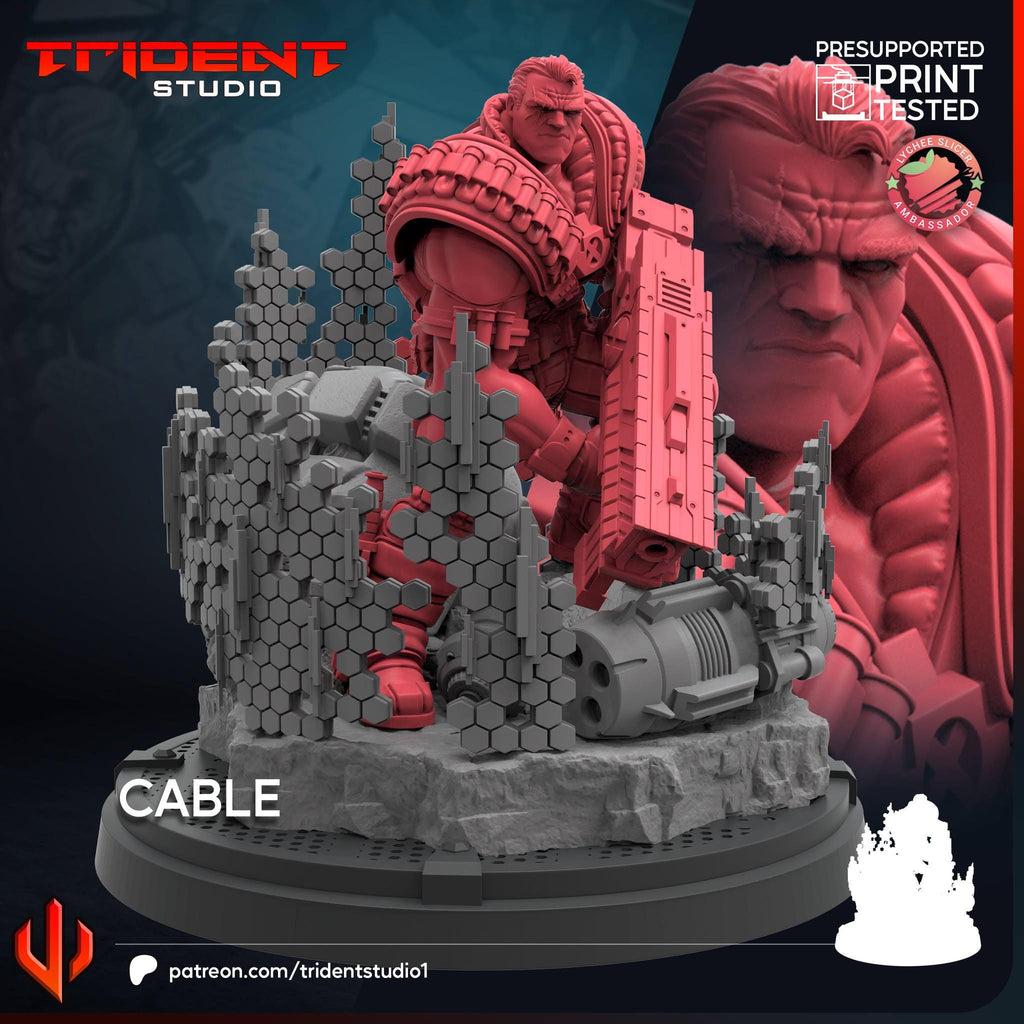 Cable (Fan art sculpted by Trident Studio) (Crisis Protocol Proxy/Alternative)