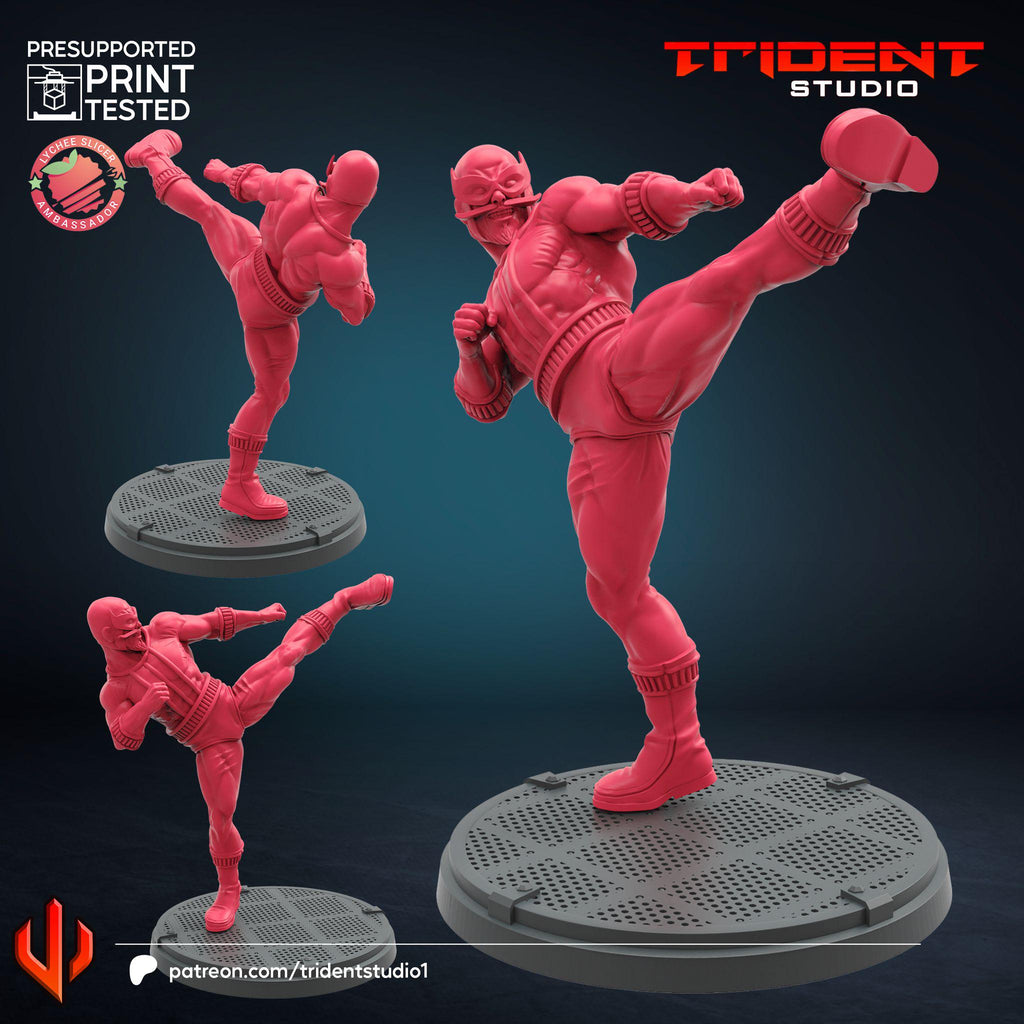 Batroc The Leaper (Fan art sculpted by Trident Studio) (Crisis Protocol Proxy/Alternative)