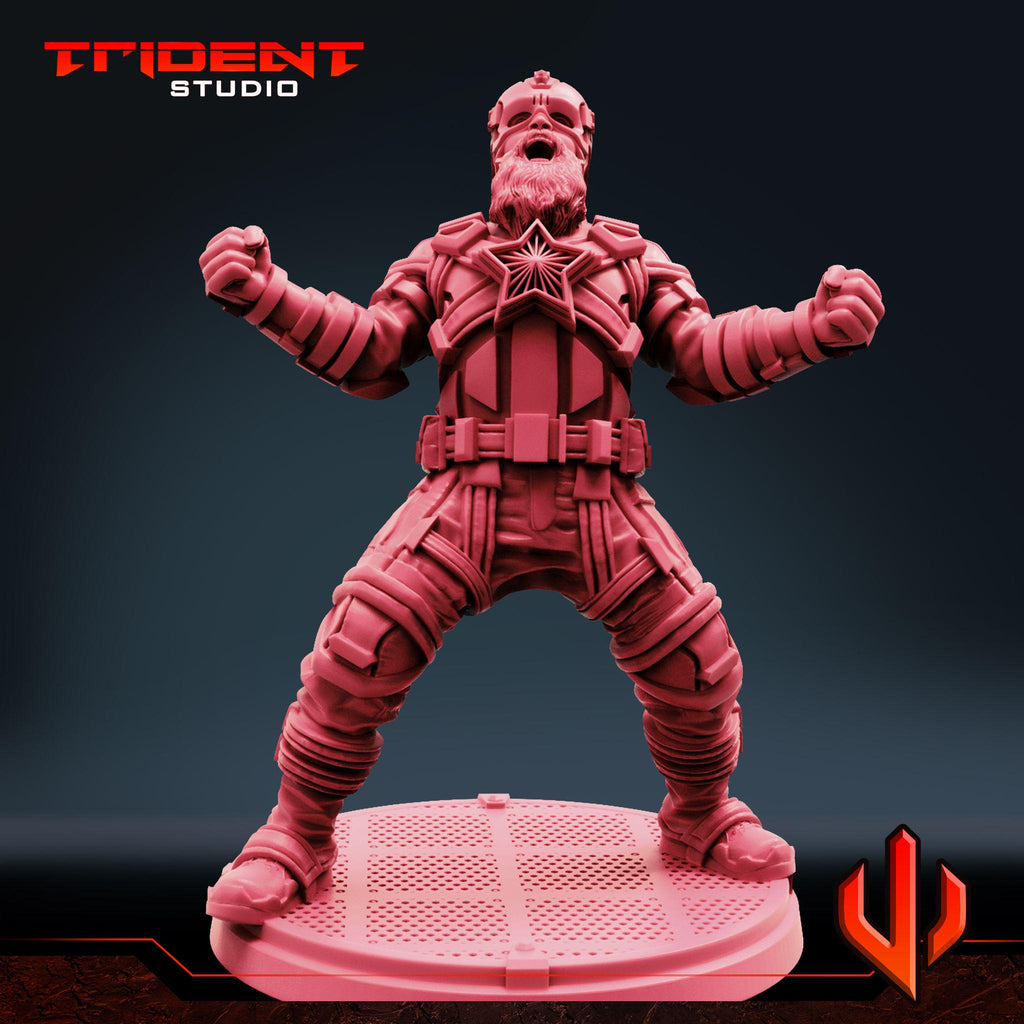 Red Guardian no Sheild (Fan art sculpted by Trident Studio) (Crisis Protocol Proxy/Alternative)