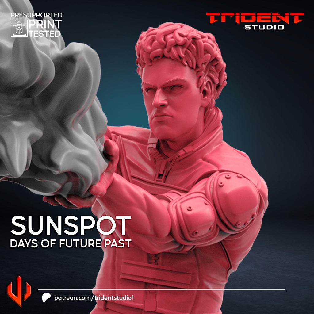 Sunspot X-men Days Of Future Past (Fan art sculpted by Trident Studio) (Crisis Protocol Proxy/Alternative)