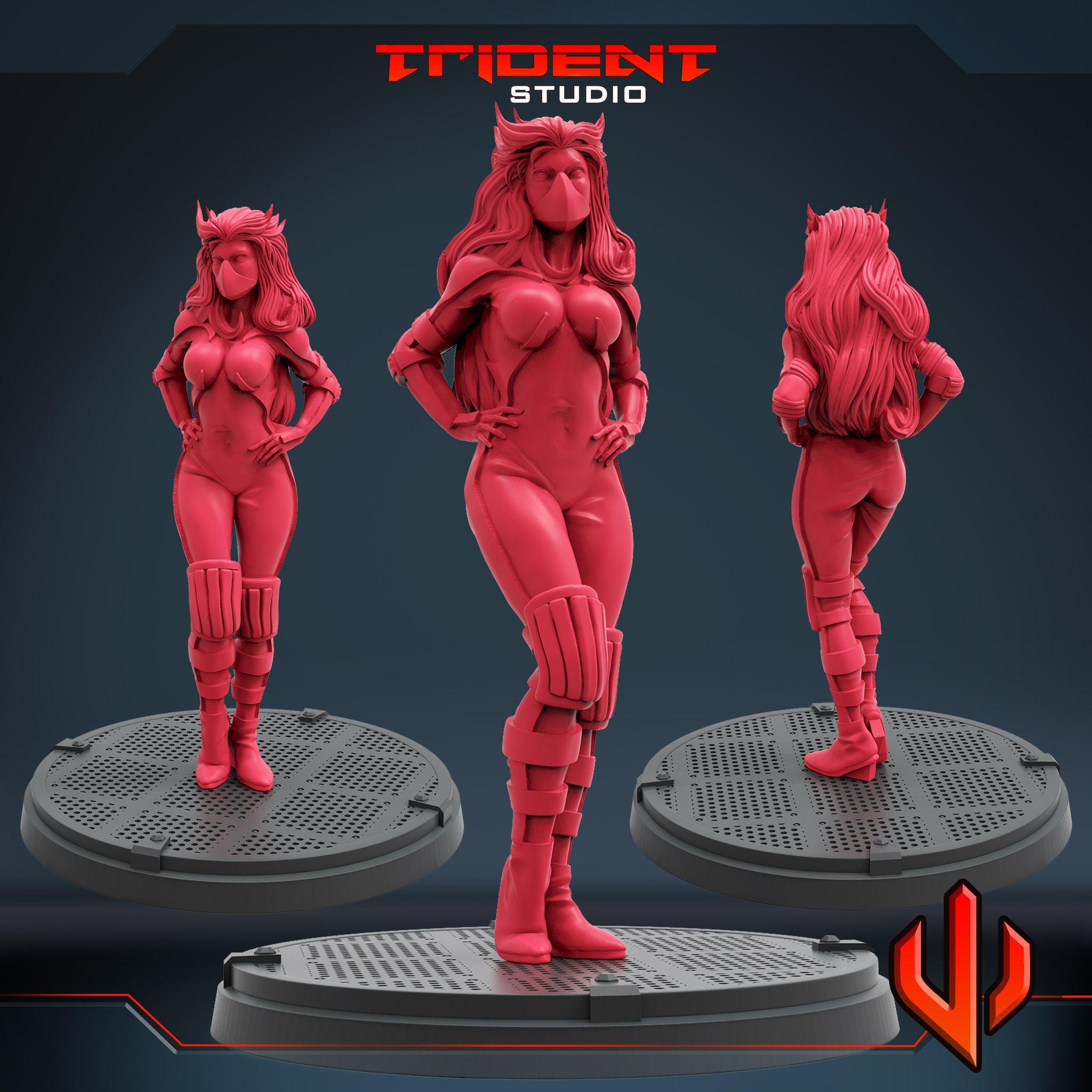 Black Racer (Fan art sculpted by Trident Studio) (Crisis Protocol Proxy/Alternative)