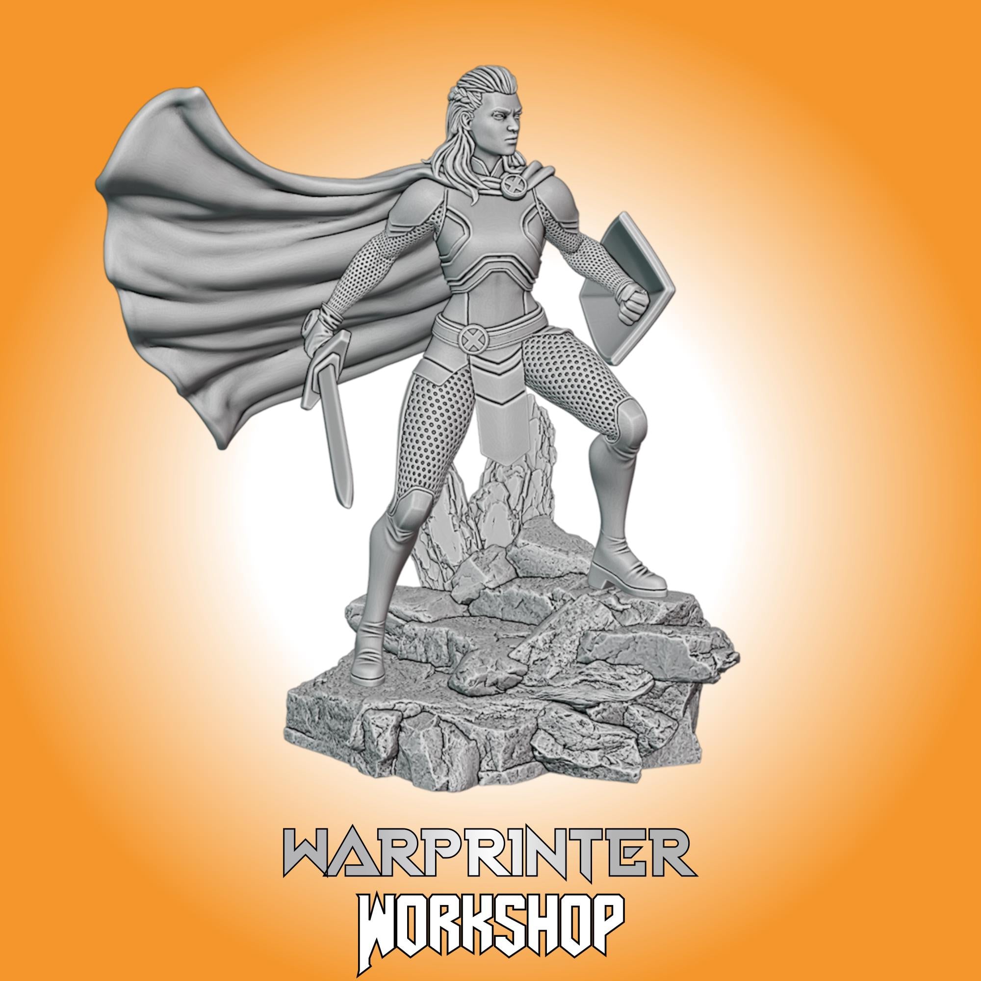 Captain Britain Betsy (Fan art sculpted by Trident Studio) (Crisis Protocol Proxy/Alternative)