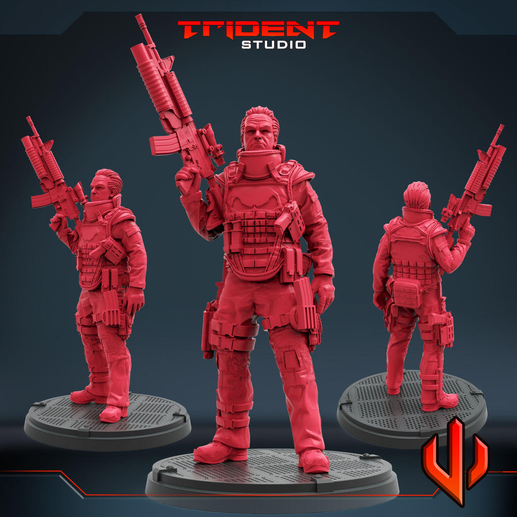 Punisher B (Fan art sculpted by Trident Studio) (Crisis Protocol Proxy/Alternative)