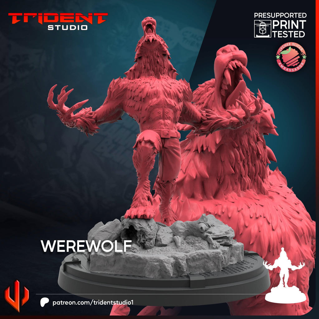 Werewolf (Fan art sculpted by Trident Studio) (Crisis Protocol Proxy/Alternative)