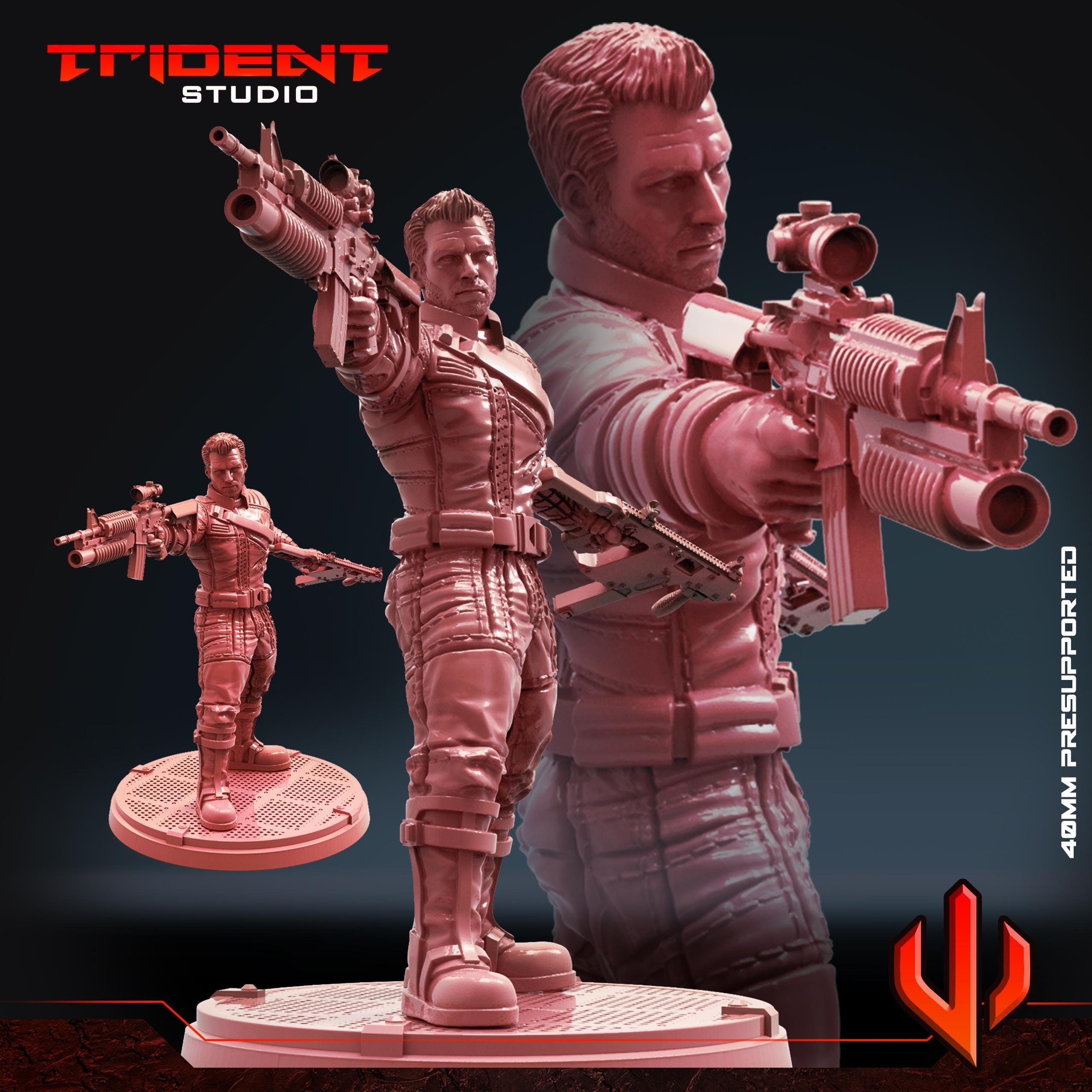 Winter Soldier B (Fan art sculpted by Trident Studio) (Crisis Protocol Proxy/Alternative)