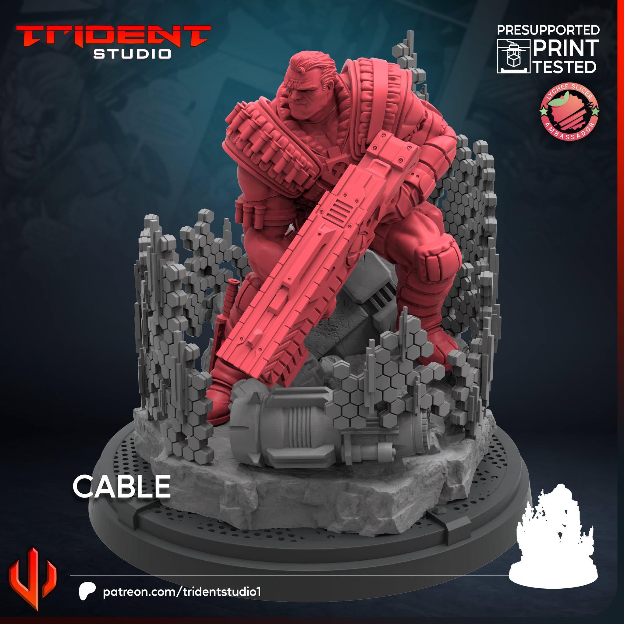 Cable (Fan art sculpted by Trident Studio) (Crisis Protocol Proxy/Alternative)