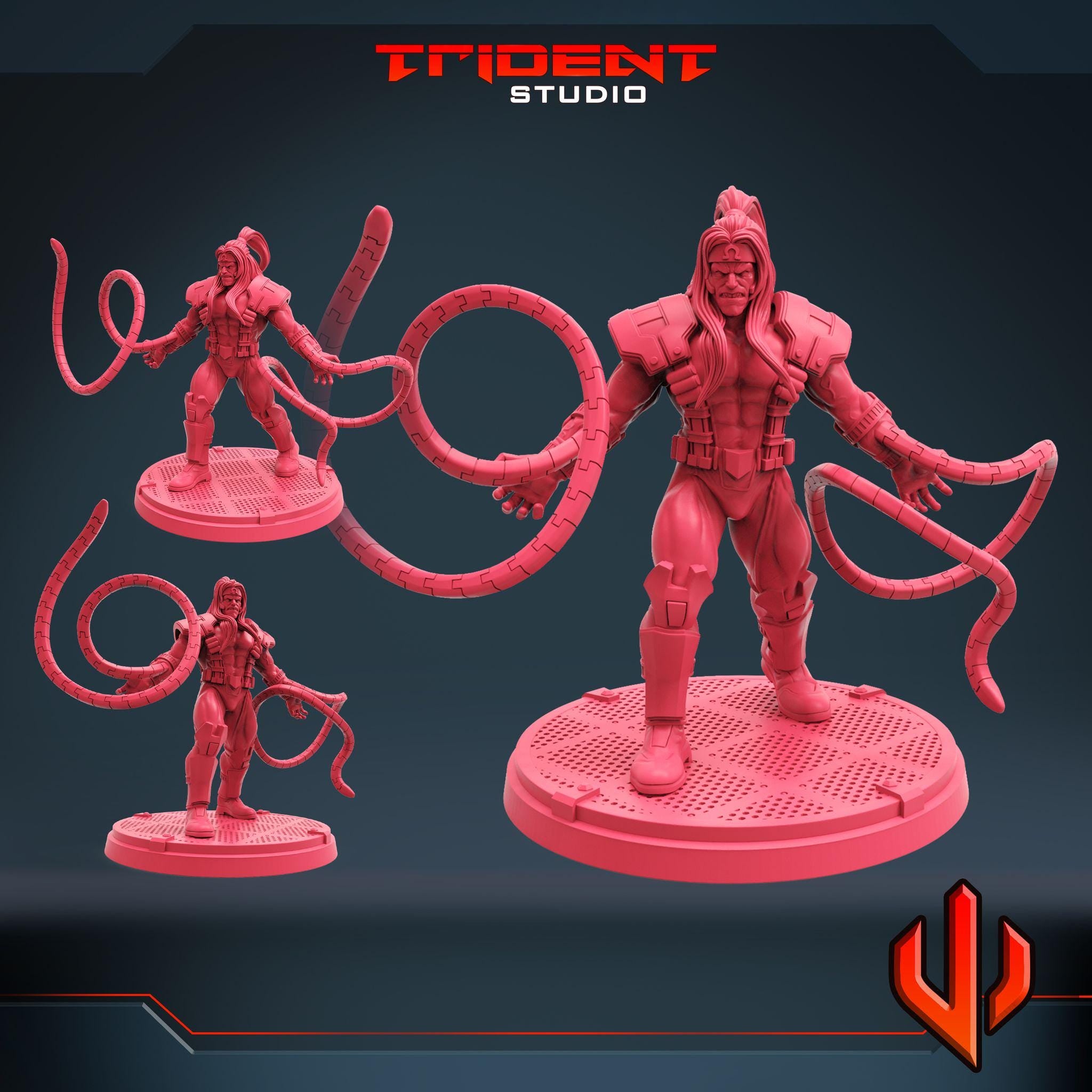 Omega Red B (Fan art sculpted by Trident Studio) (Crisis Protocol Proxy/Alternative)