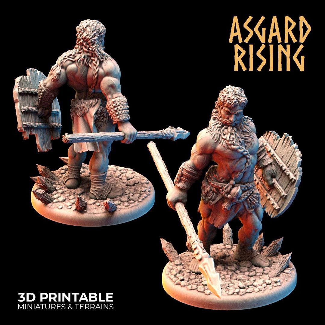 Viking Berserkers Warband 28mm 32mm, Miniatures for Wargames, D&D, Saga, RPG, Shieldwall Infantry Tabletop Figures