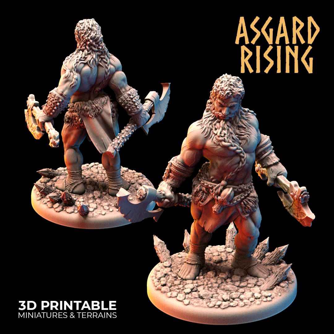Viking Berserkers Warband 28mm 32mm, Miniatures for Wargames, D&D, Saga, RPG, Shieldwall Infantry Tabletop Figures