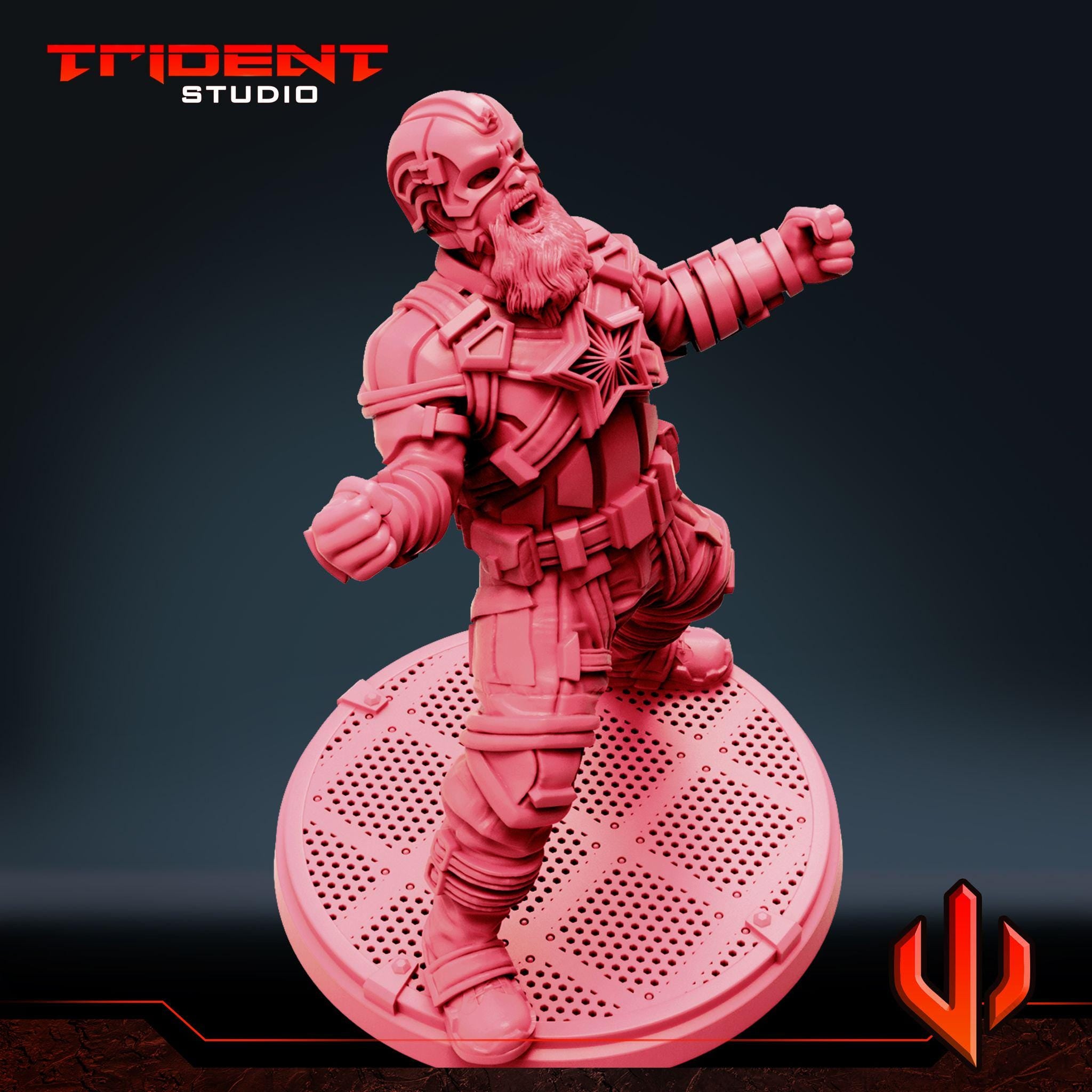 Red Guardian no Sheild (Fan art sculpted by Trident Studio) (Crisis Protocol Proxy/Alternative)