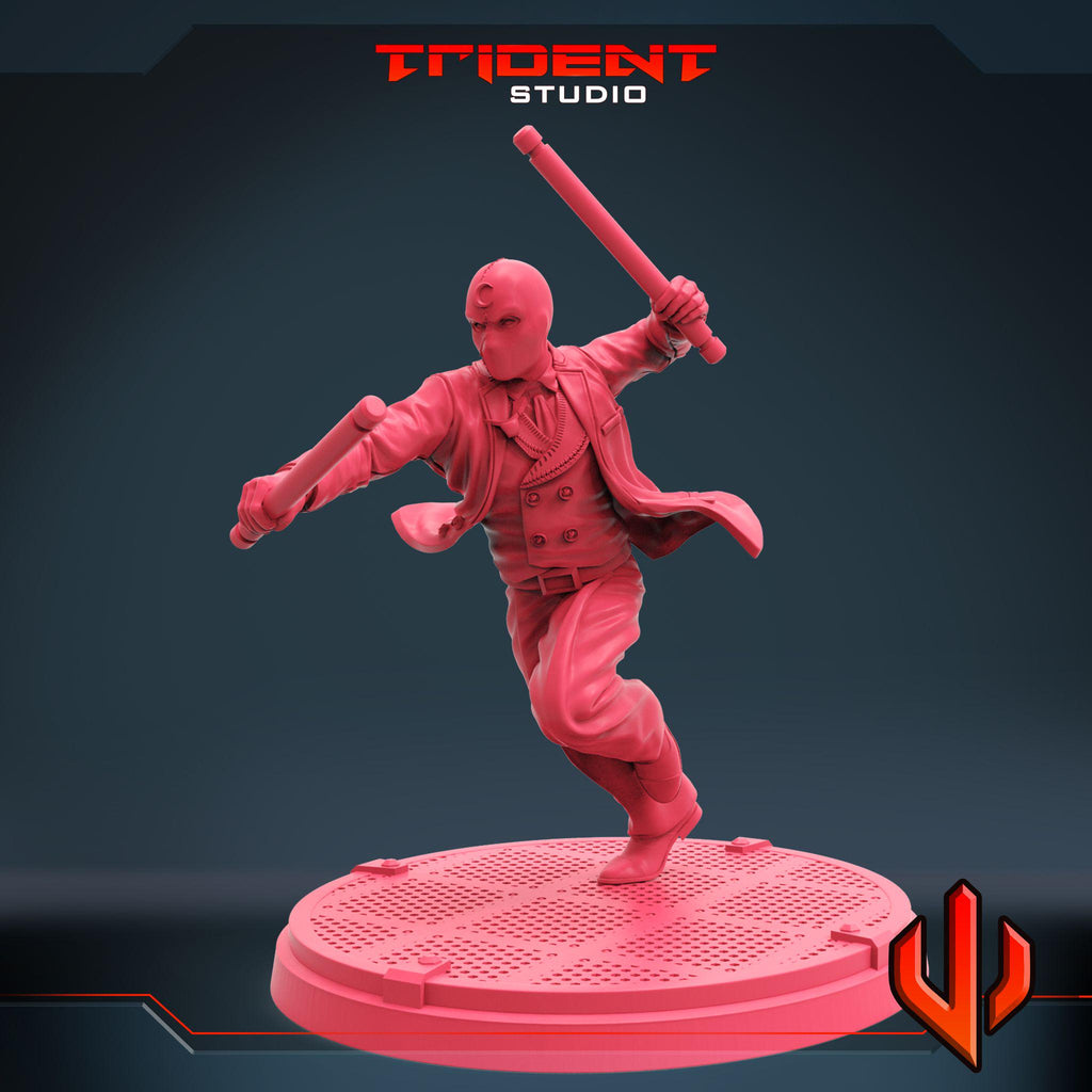 Moon Knight B (Fan art sculpted by Trident Studio) (Crisis Protocol Proxy/Alternative)