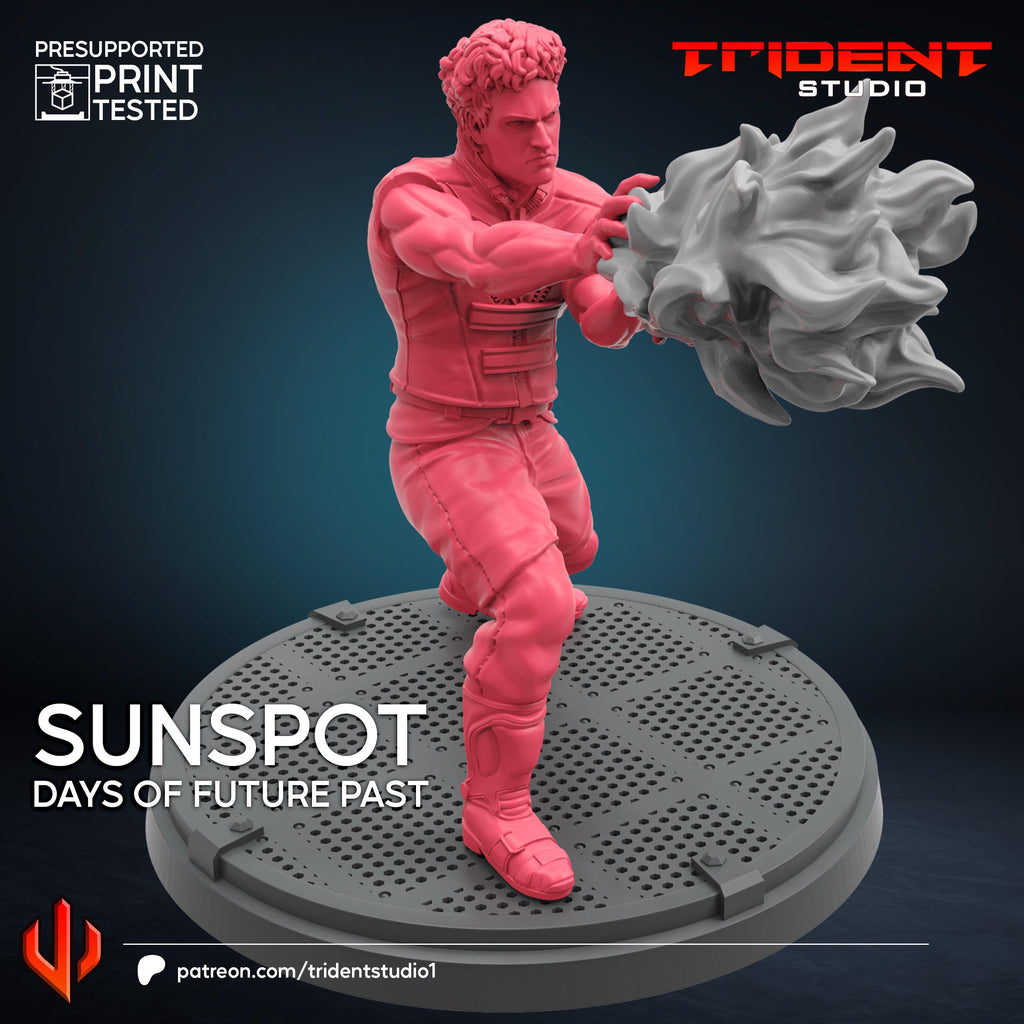 Sunspot X-men Days Of Future Past (Fan art sculpted by Trident Studio) (Crisis Protocol Proxy/Alternative)