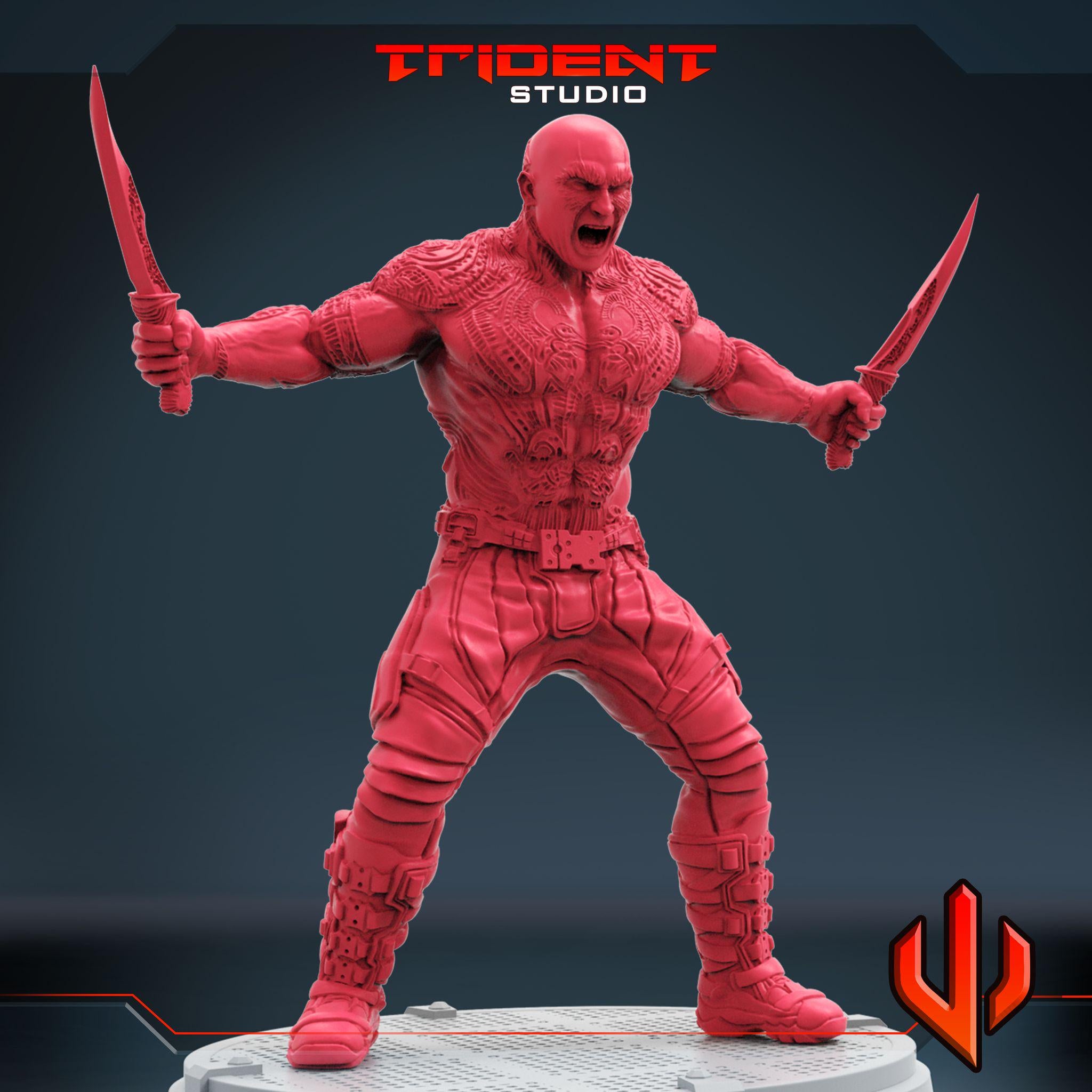 Drax the Destroyer B (Fan art sculpted by Trident Studio) (Crisis Protocol Proxy/Alternative)