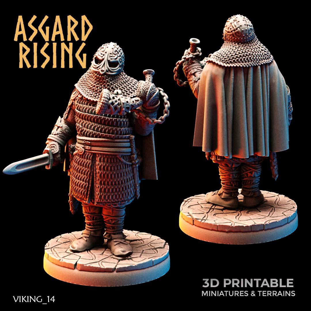 Viking Huscarls Warband 28mm 32mm Miniatures for Wargames, D&D, Saga, RPG, Shieldwall Infantry Tabletop Figures