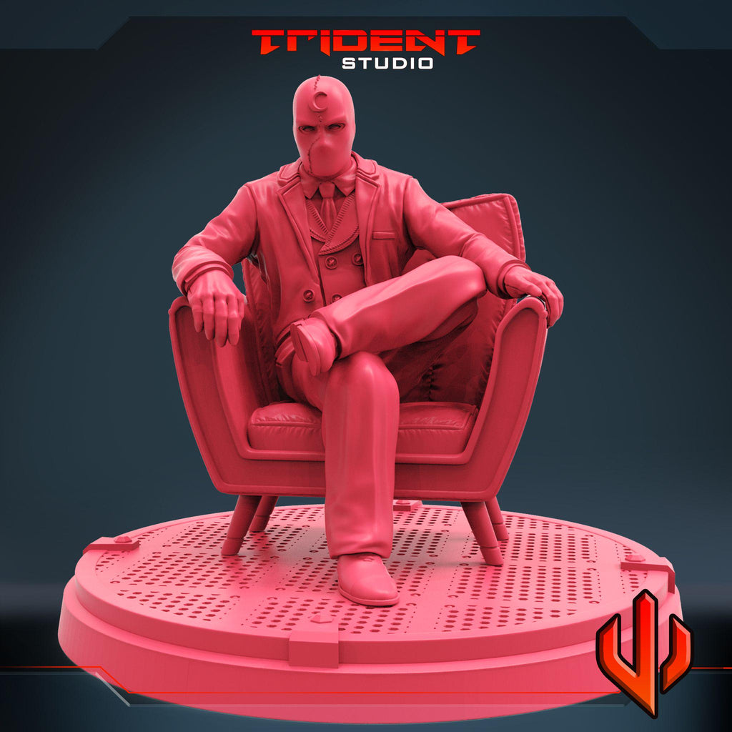 Moon Knight A (Fan art sculpted by Trident Studio) (Crisis Protocol Proxy/Alternative)