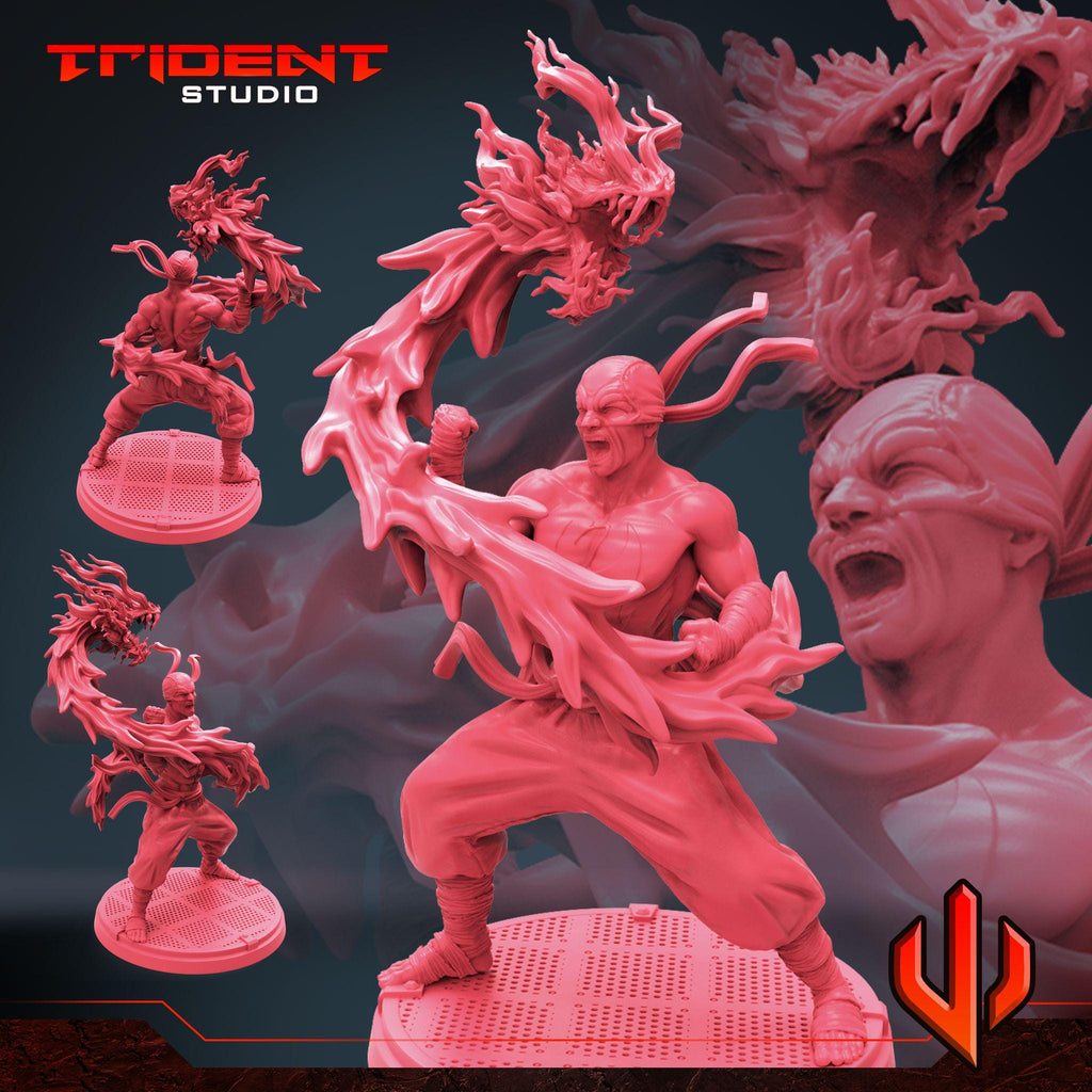 Iron Fist B (Fan art sculpted by Trident Studio) (Crisis Protocol Proxy/Alternative)