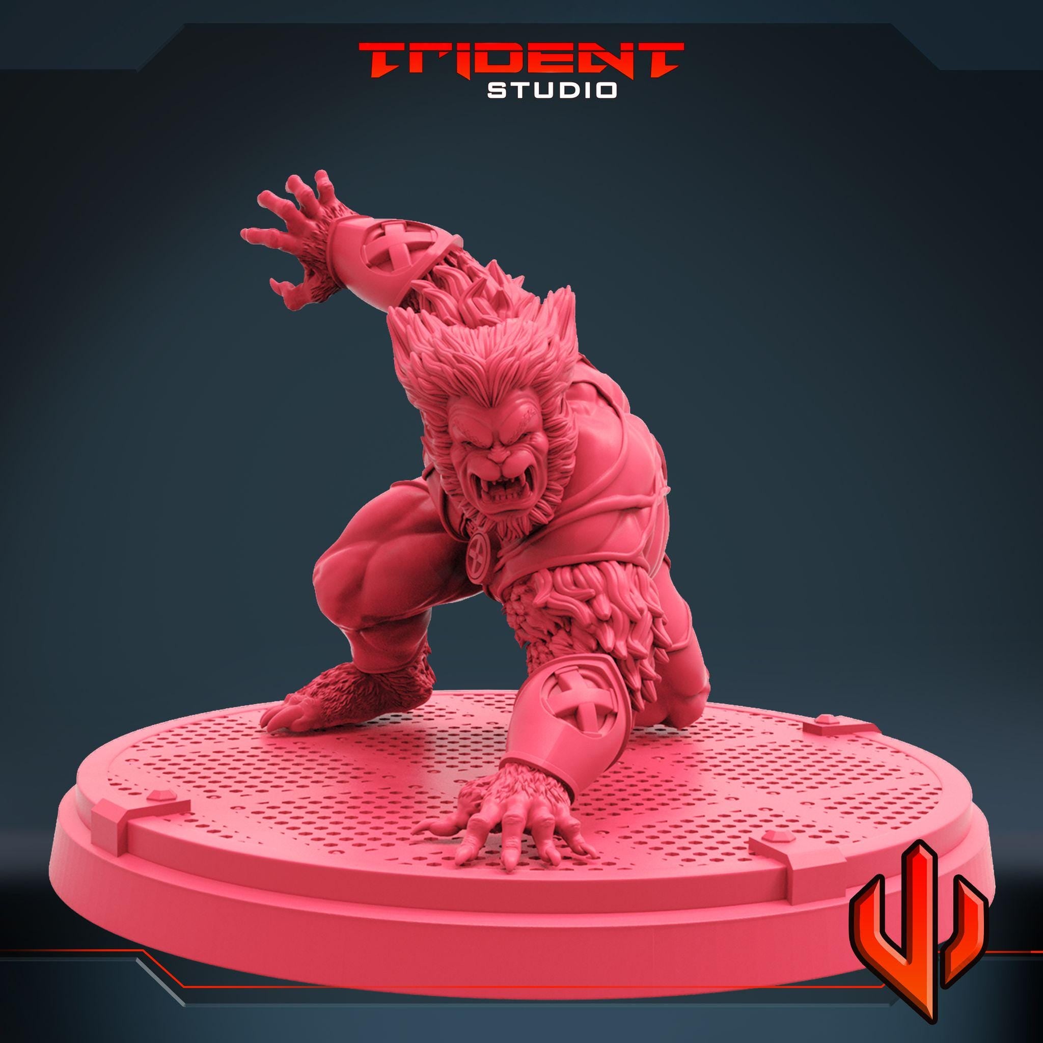 Beast (Fan art sculpted by Trident Studio) (Crisis Protocol Proxy/Alternative)