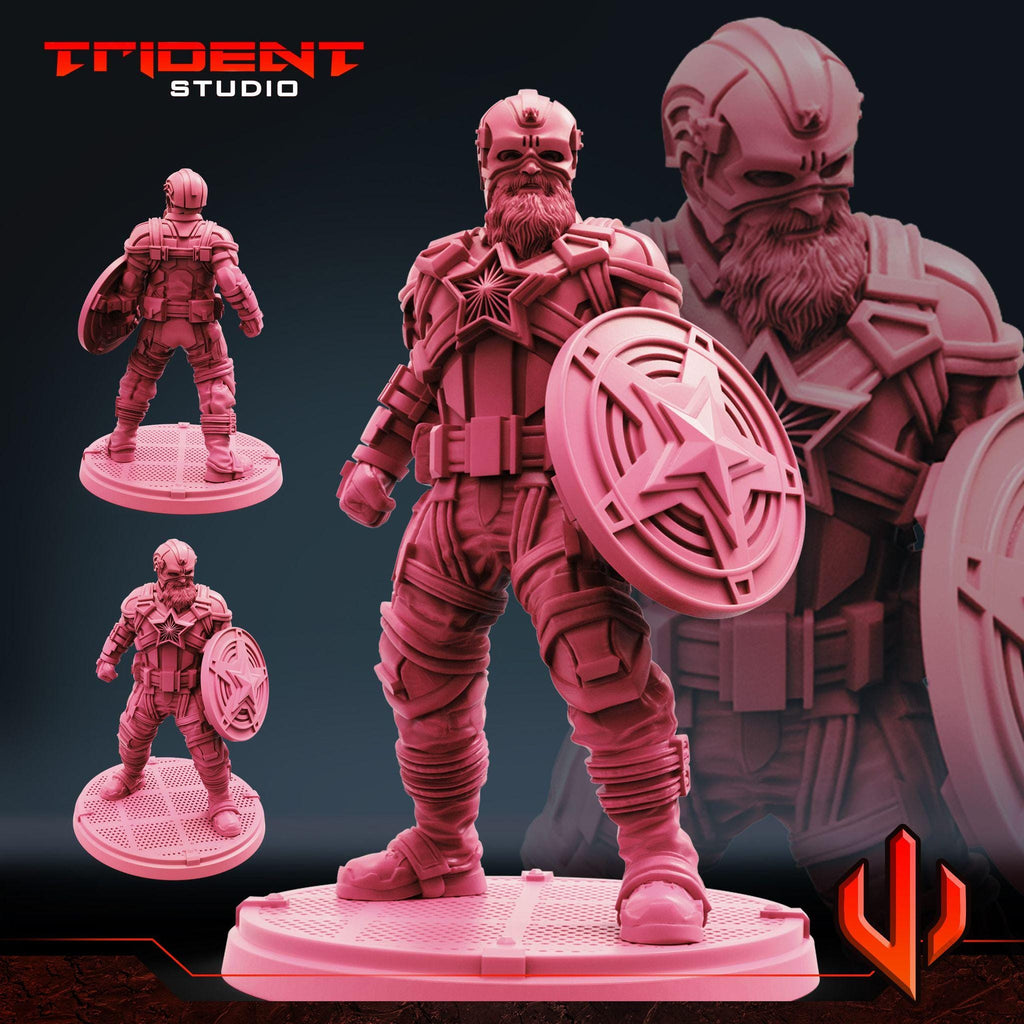 Red Guardian (Fan art sculpted by Trident Studio) (Crisis Protocol Proxy/Alternative)