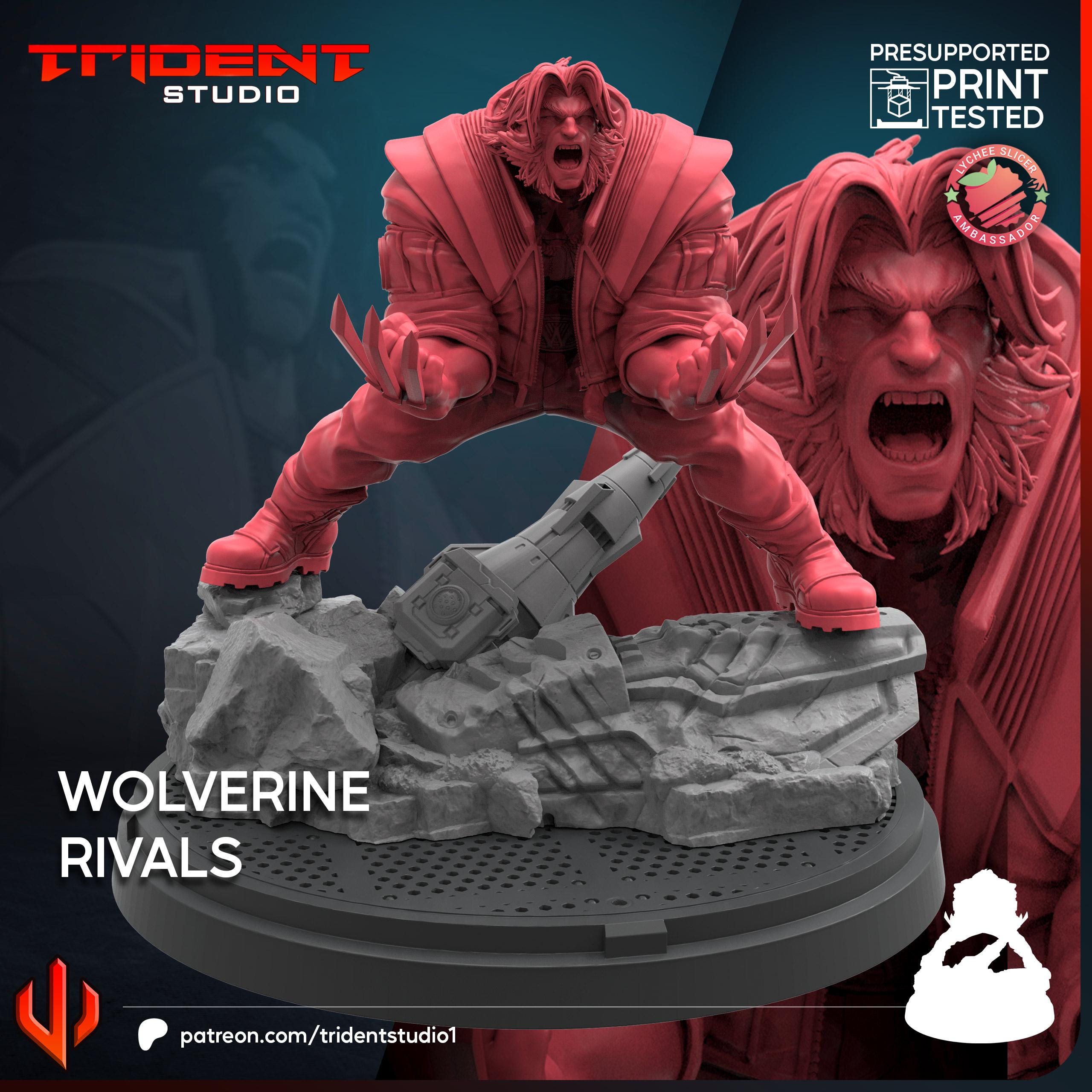 Wolverine Rivals (Fan art sculpted by Trident Studio) (Crisis Protocol Proxy/Alternative)
