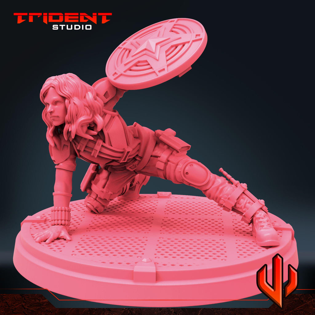 Black Widow Multiverse D (Fan art sculpted by Trident Studio) (Crisis Protocol Proxy/Alternative)