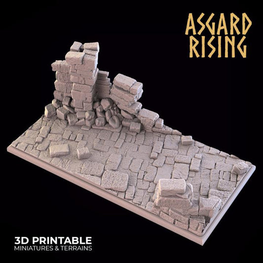Ruins - Rectangle Wargame Bases Selection - Asgard Rising