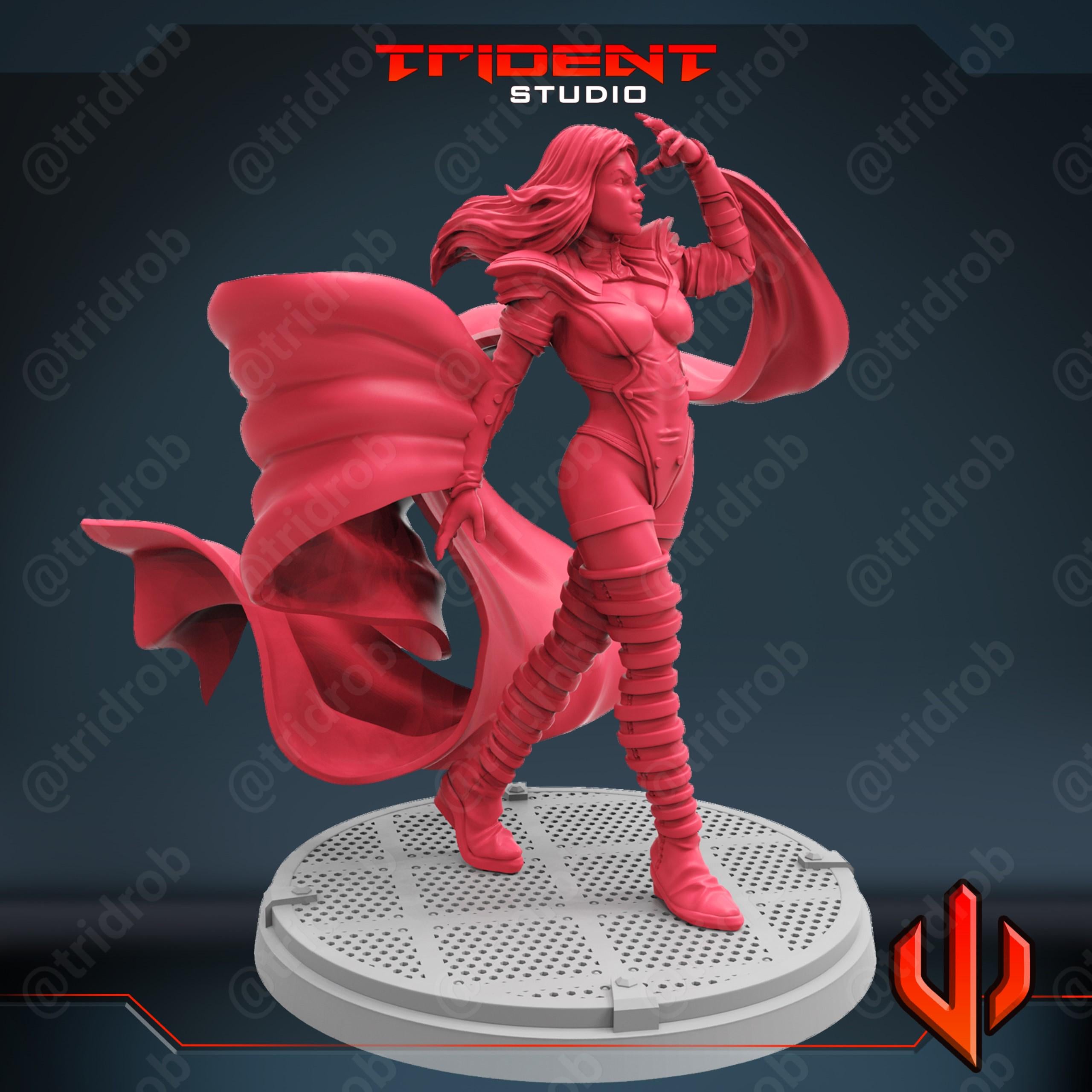 Emma Frost Phoenix (Fan art sculpted by Trident Studio) (Crisis Protocol Proxy/Alternative)