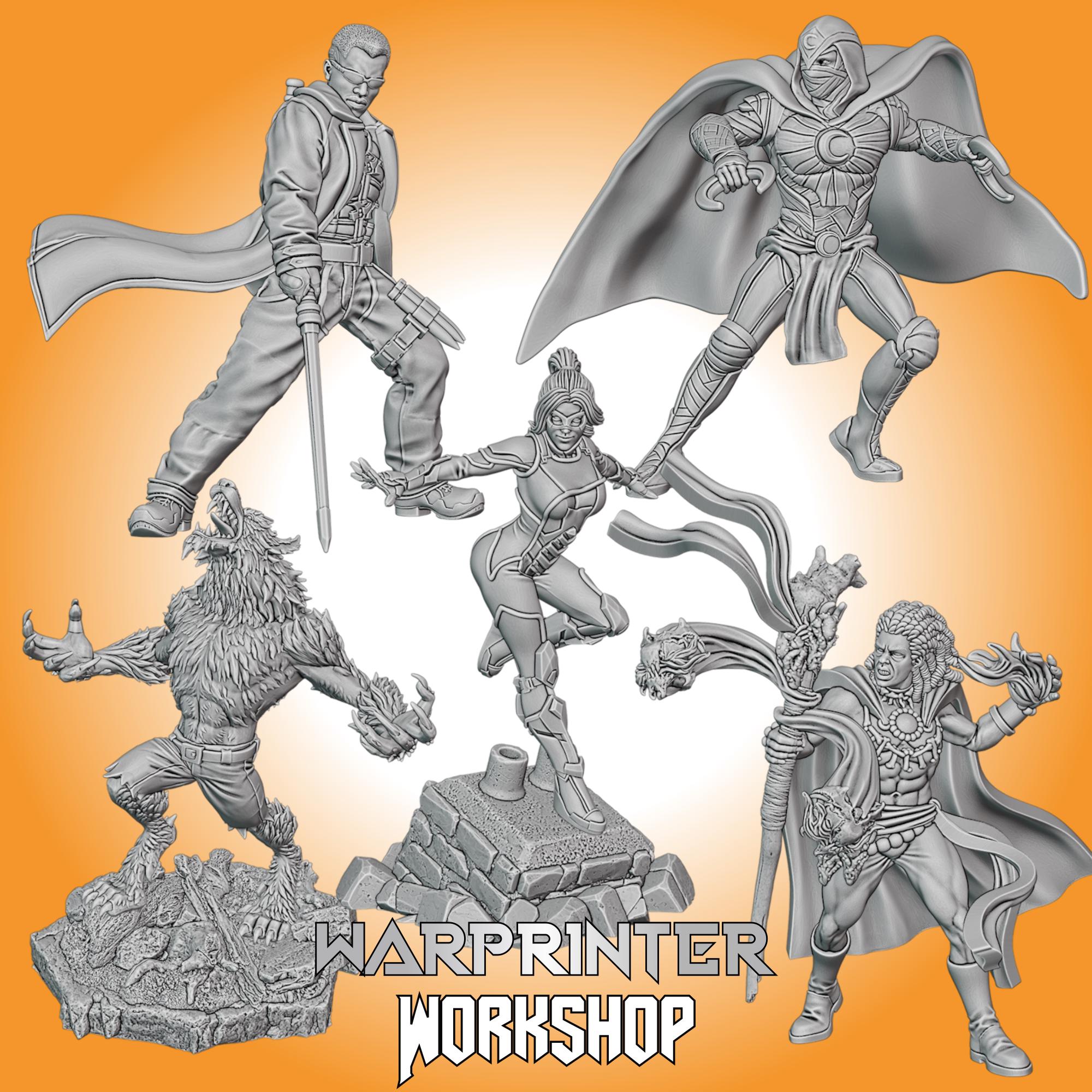 Midnight Sons Affiliation Deal - Blade, Moon knight, Black Cat, Warewolf, Doctor Voodoo (Crisis Protocol Proxy/Alternative)