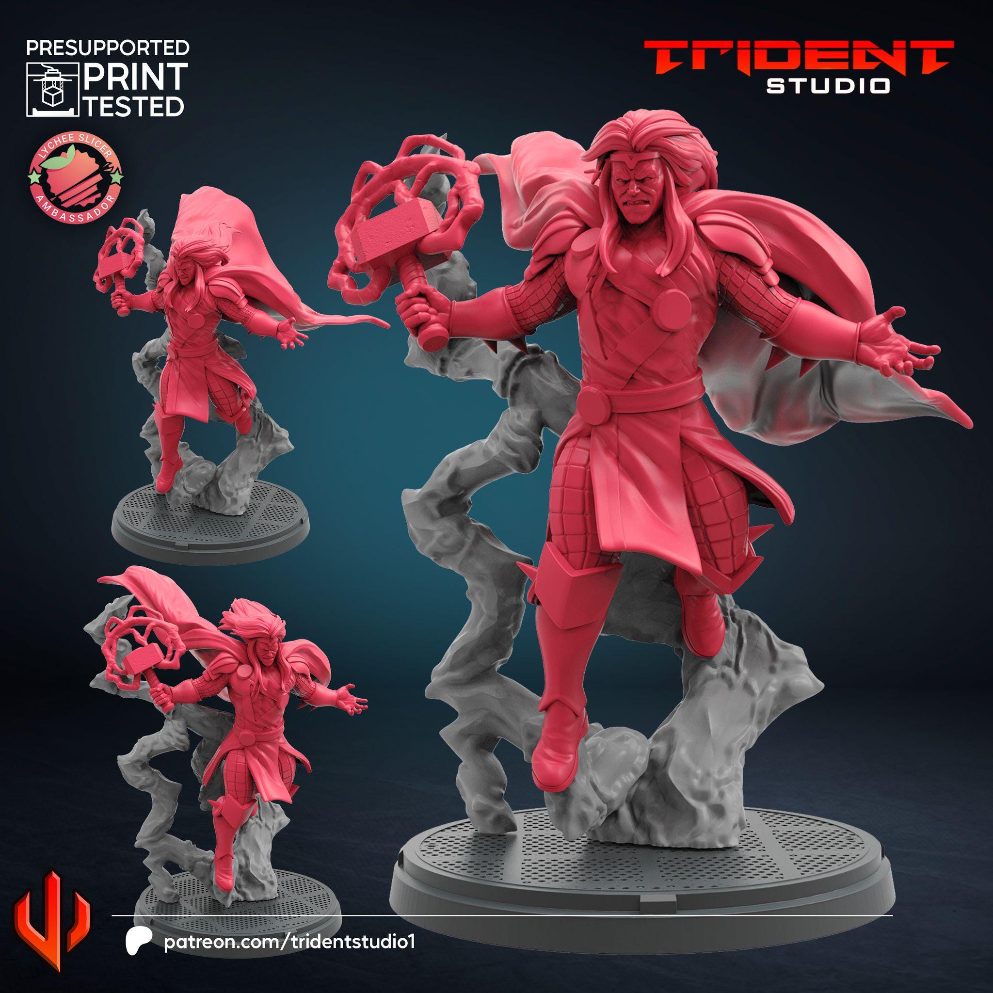 Thor Herald Of Galactus (Fan art sculpted by Trident Studio) (Crisis Protocol Proxy/Alternative)