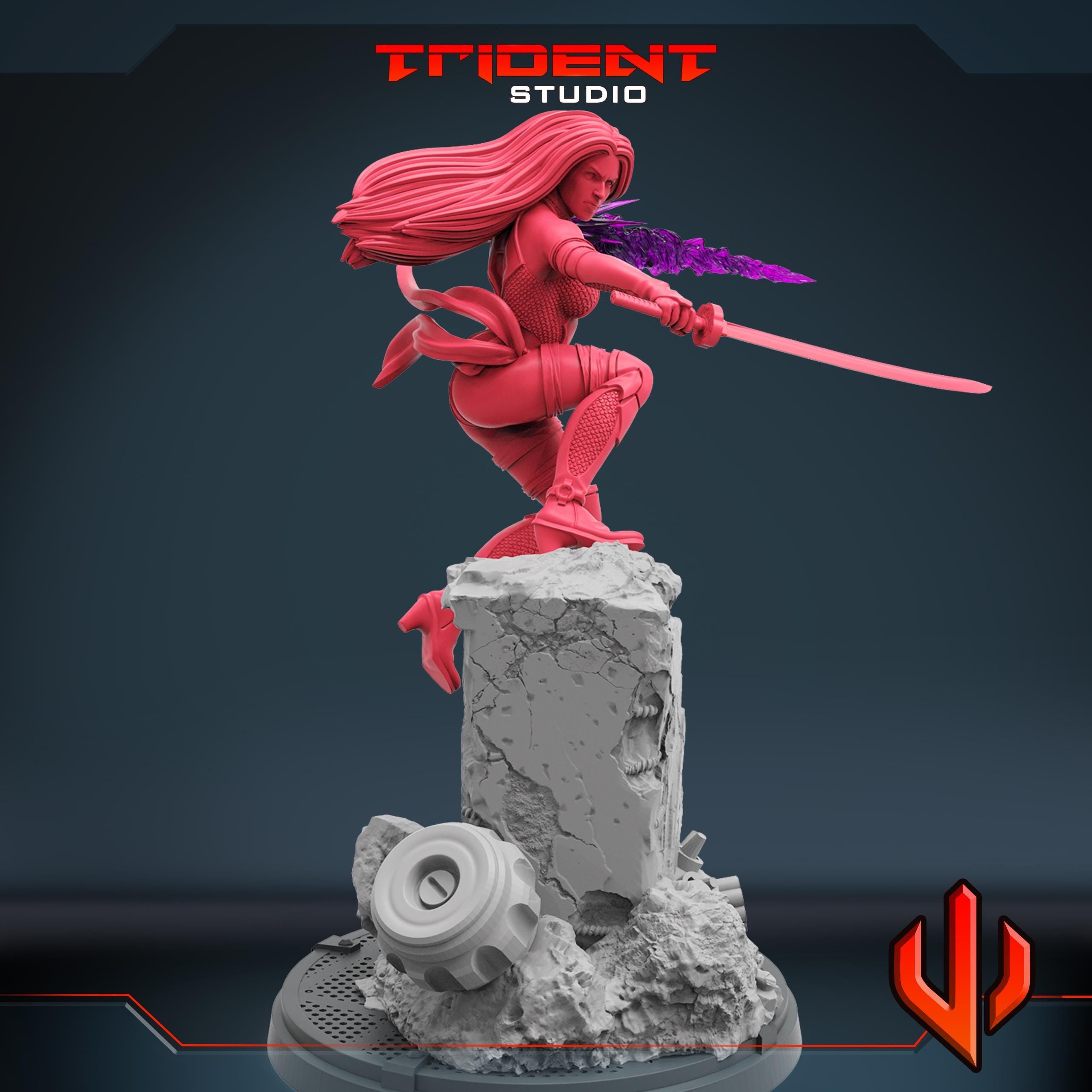 Psylocke B (Fan art sculpted by Trident Studio) (Crisis Protocol Proxy/Alternative)