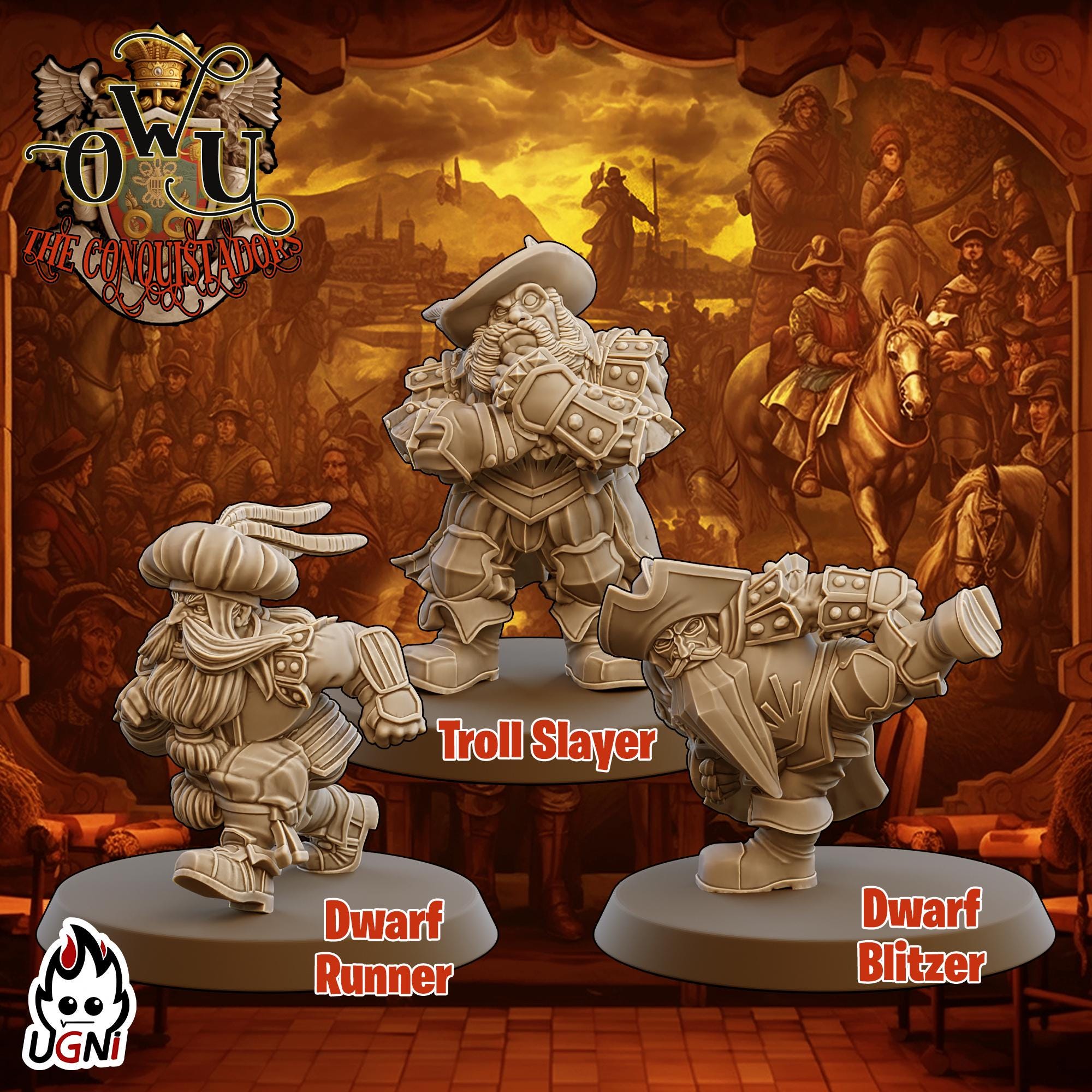 Old World Union Team - Conquistador Style - Fantasy Football Team - UGNI Miniatures