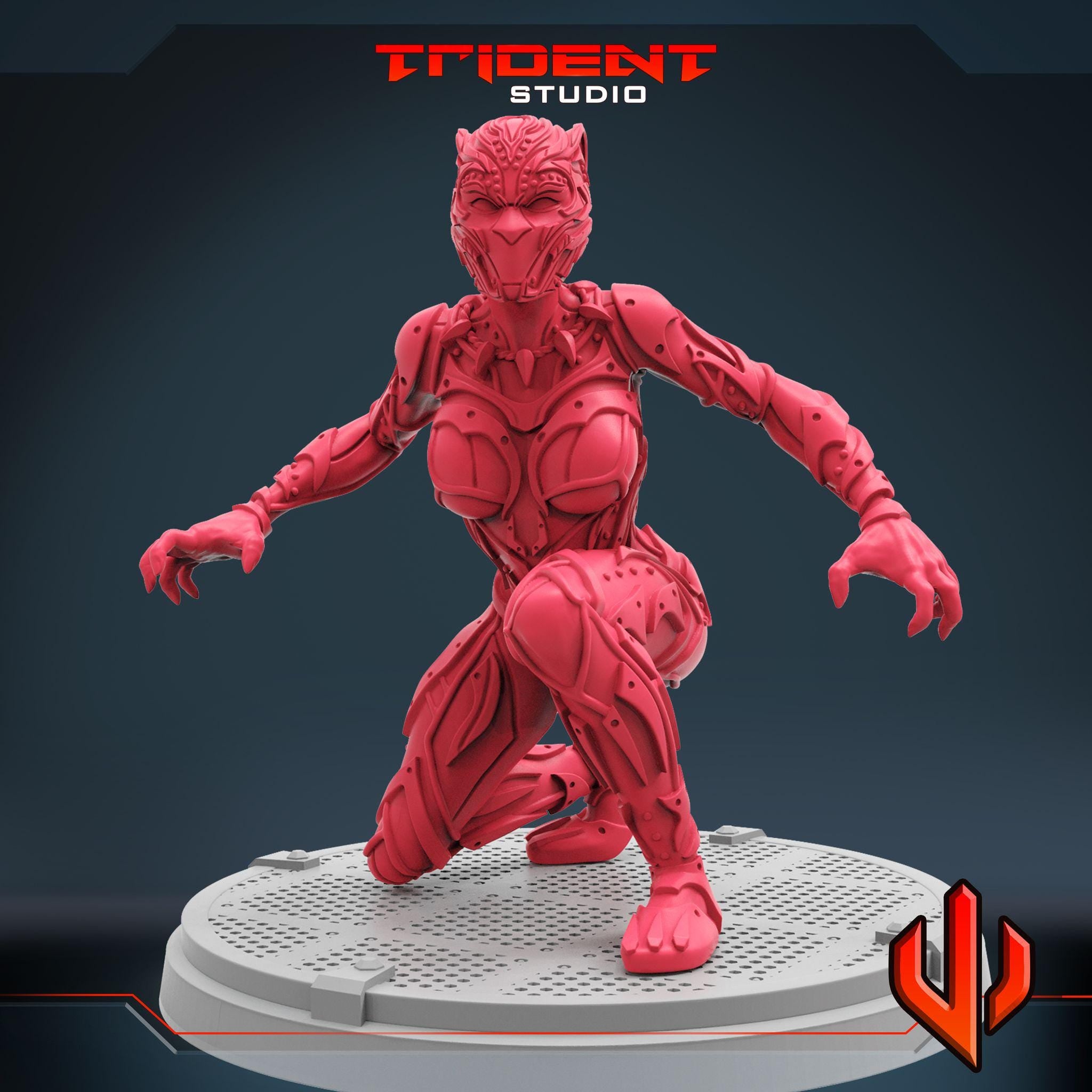 Black Panther Shuri A (Fan art sculpted by Trident Studio) (Crisis Protocol Proxy/Alternative)