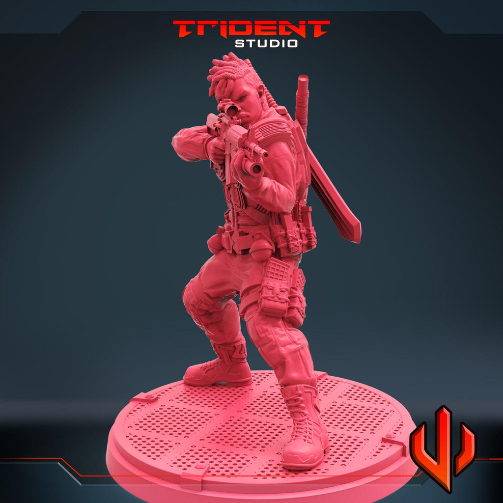 Killmonger A (Fan art sculpted by Trident Studio) (Crisis Protocol Proxy/Alternative)