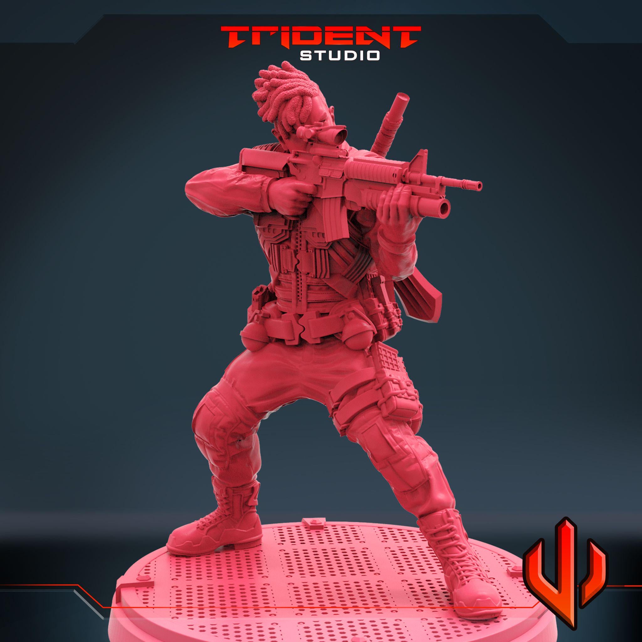 Killmonger A (Fan art sculpted by Trident Studio) (Crisis Protocol Proxy/Alternative)