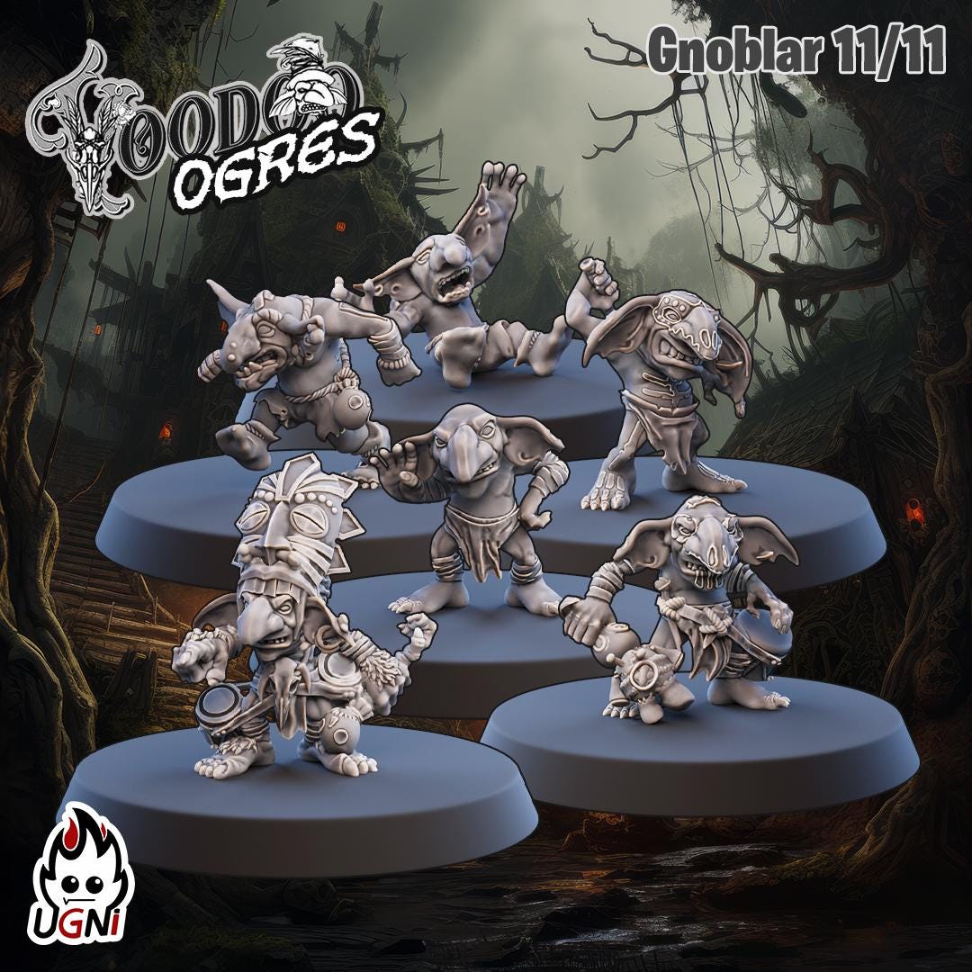 Ogre Team - Voodoo Style - Fantasy Football Team - UGNI Miniatures