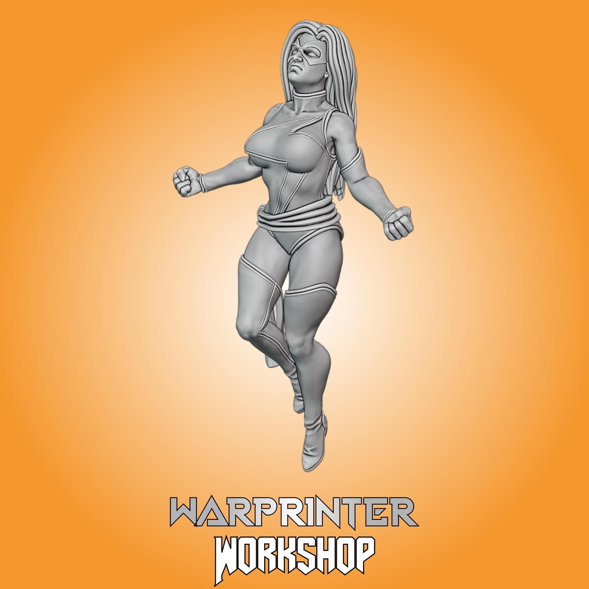 Captain Marvel (Fan art sculpted by Trident Studio) (Crisis Protocol Proxy/Alternative)