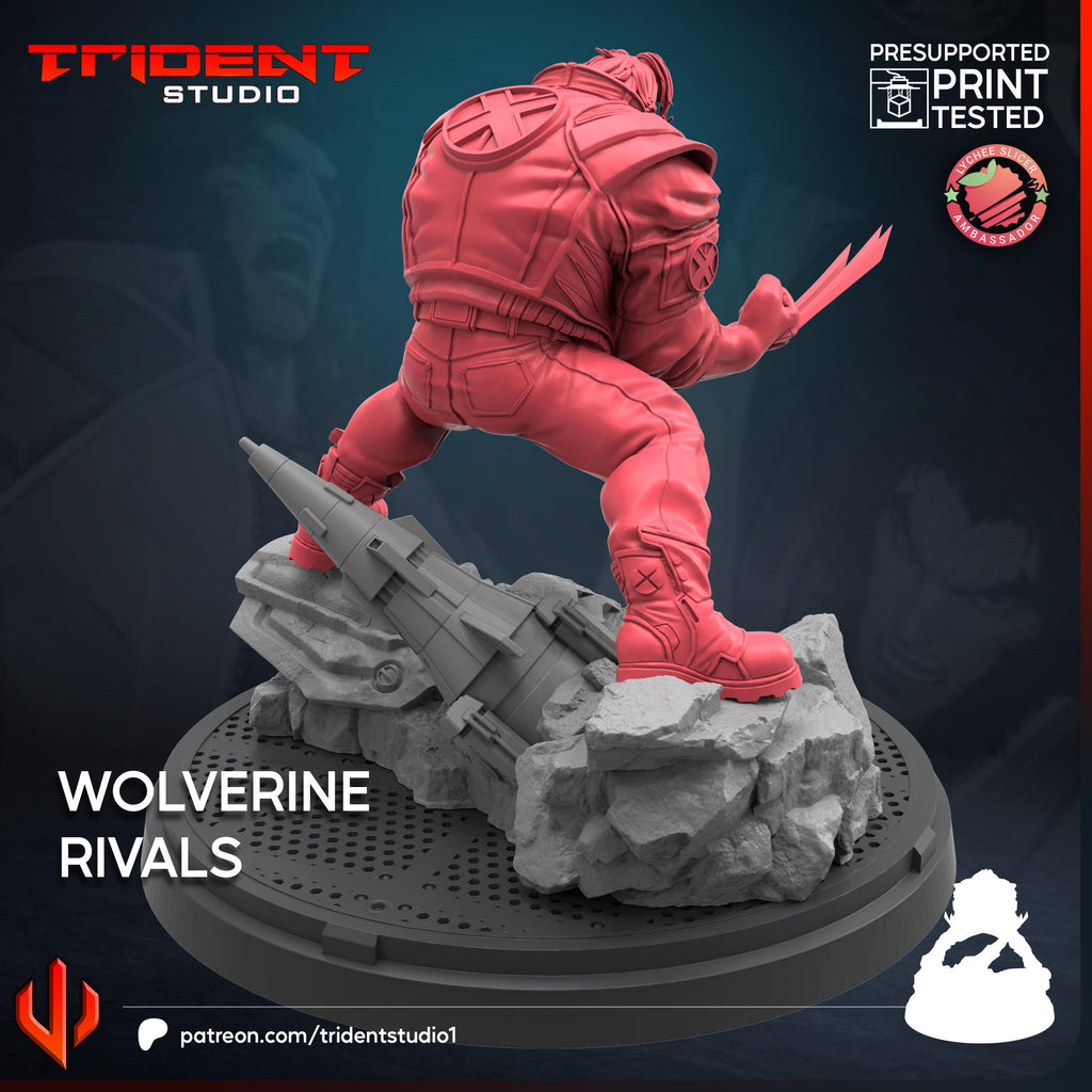 Wolverine Rivals (Fan art sculpted by Trident Studio) (Crisis Protocol Proxy/Alternative)
