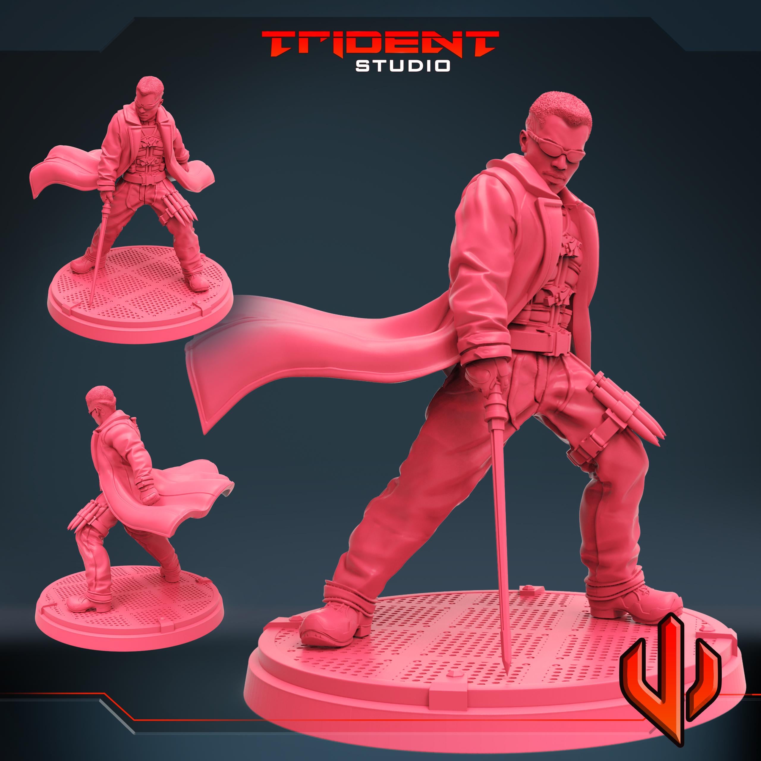 Blade (Fan art sculpted by Trident Studio) (Crisis Protocol Proxy/Alternative)