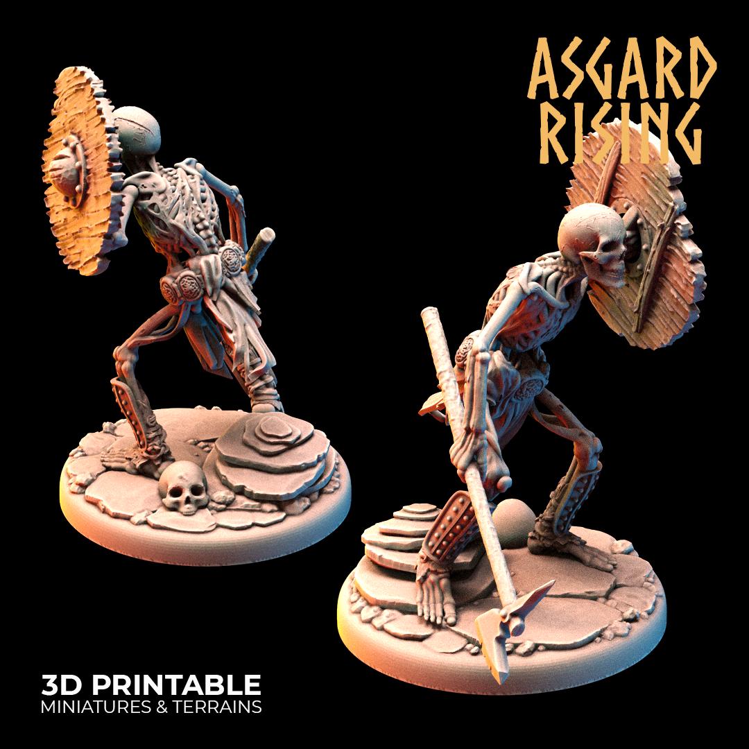 Undead Skeleton Infantry 28mm 32mm Miniatures for Wargames, D&D, Saga, RPG, Shieldwall Infantry Tabletop Figures