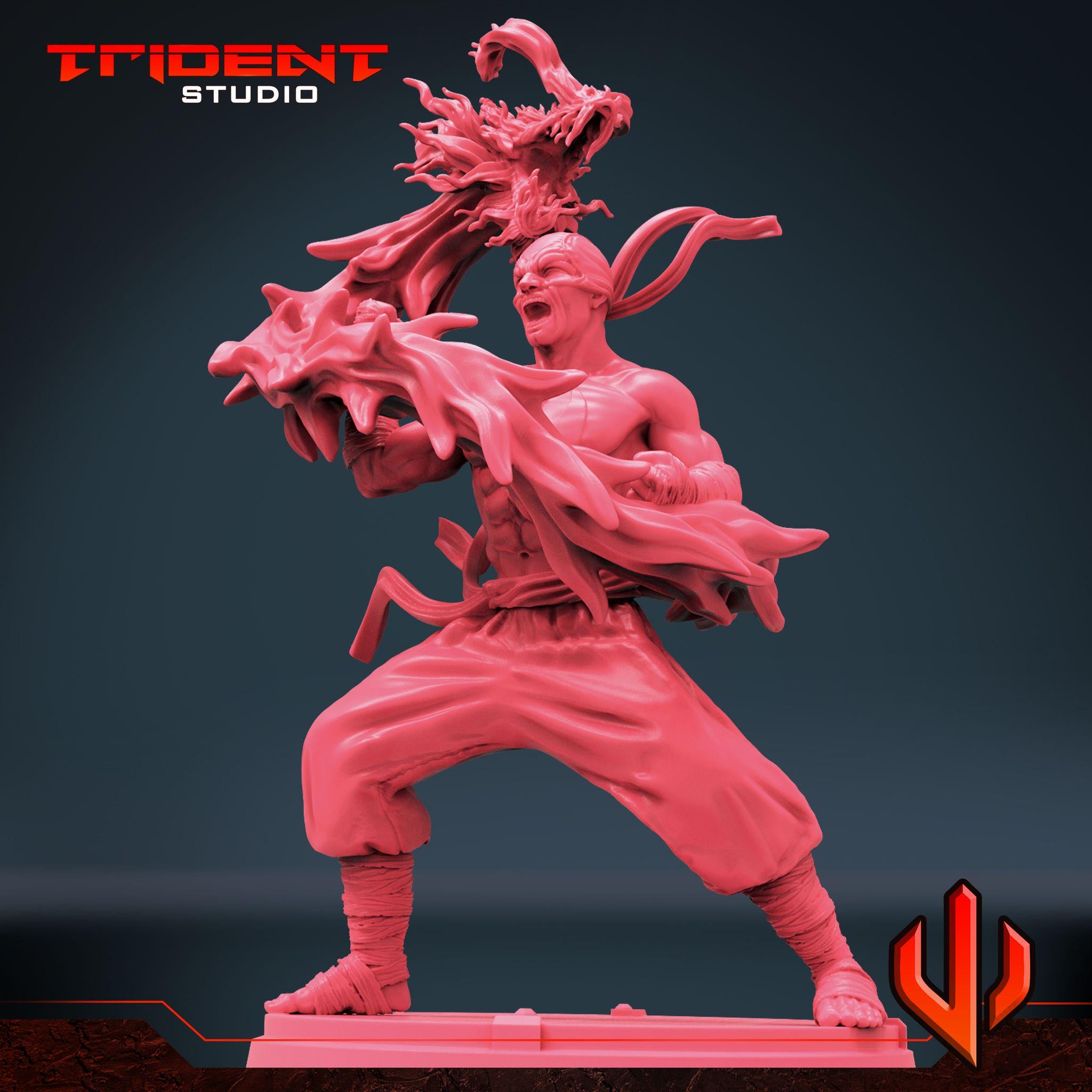 Iron Fist B (Fan art sculpted by Trident Studio) (Crisis Protocol Proxy/Alternative)