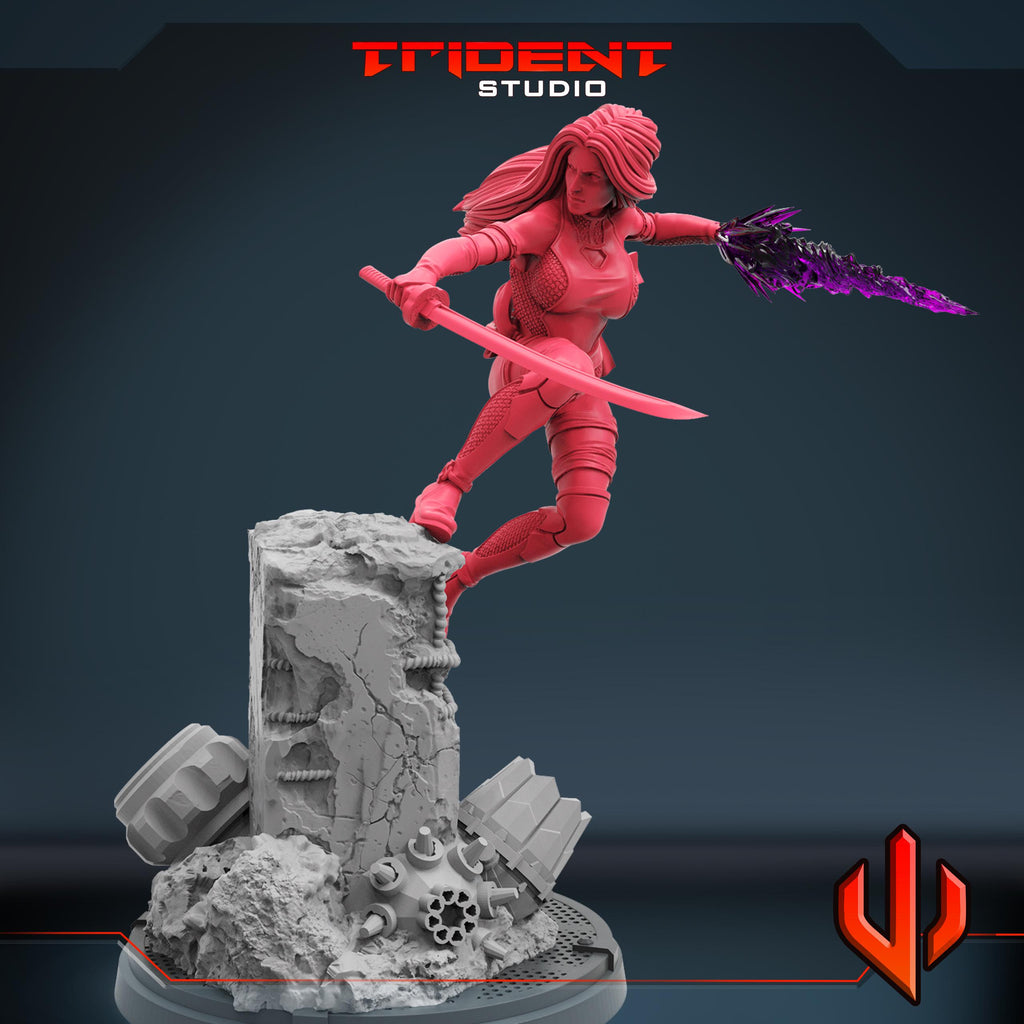 Psylocke B (Fan art sculpted by Trident Studio) (Crisis Protocol Proxy/Alternative)