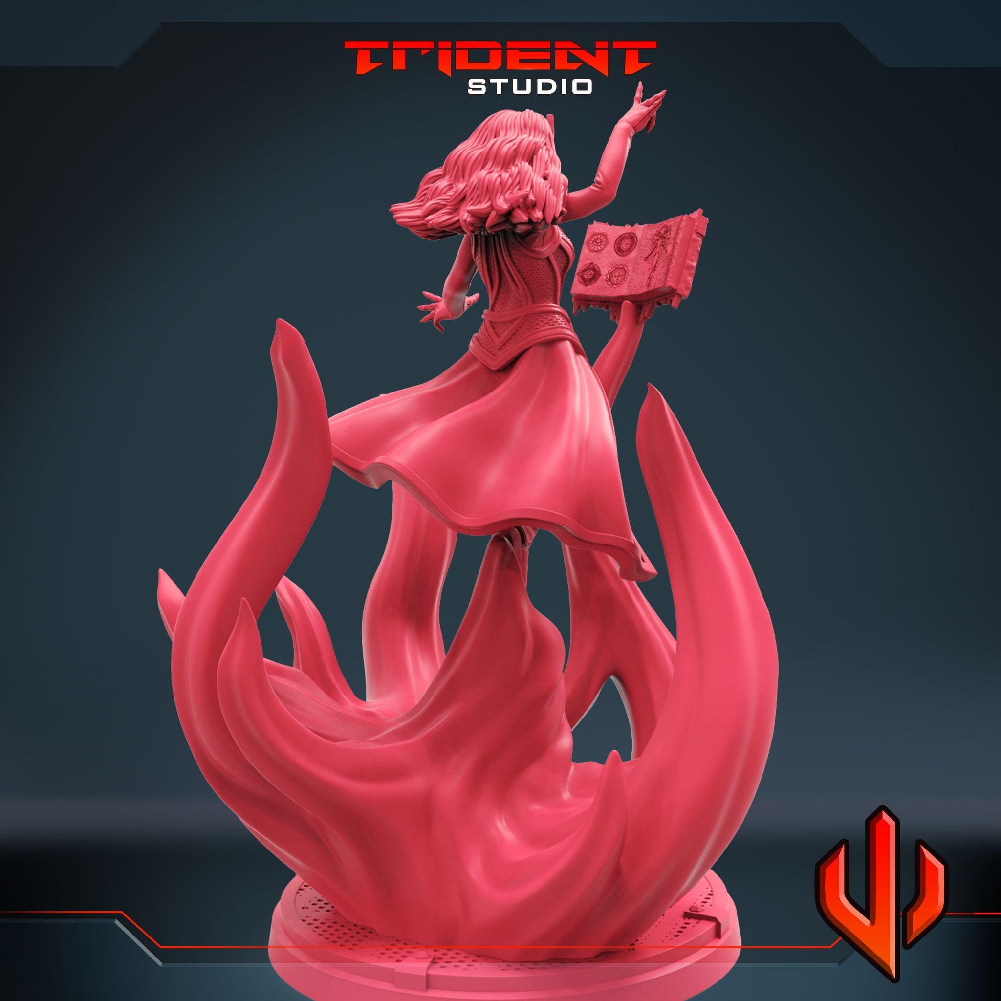 Scarlet Witch (Fan art sculpted by Trident Studio) (Crisis Protocol Proxy/Alternative)