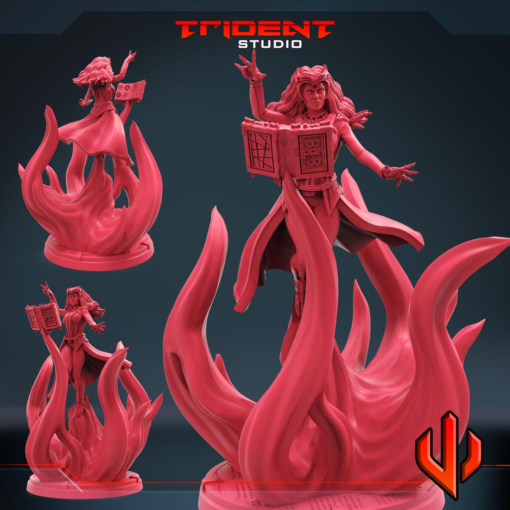 Scarlet Witch (Fan art sculpted by Trident Studio) (Crisis Protocol Proxy/Alternative)
